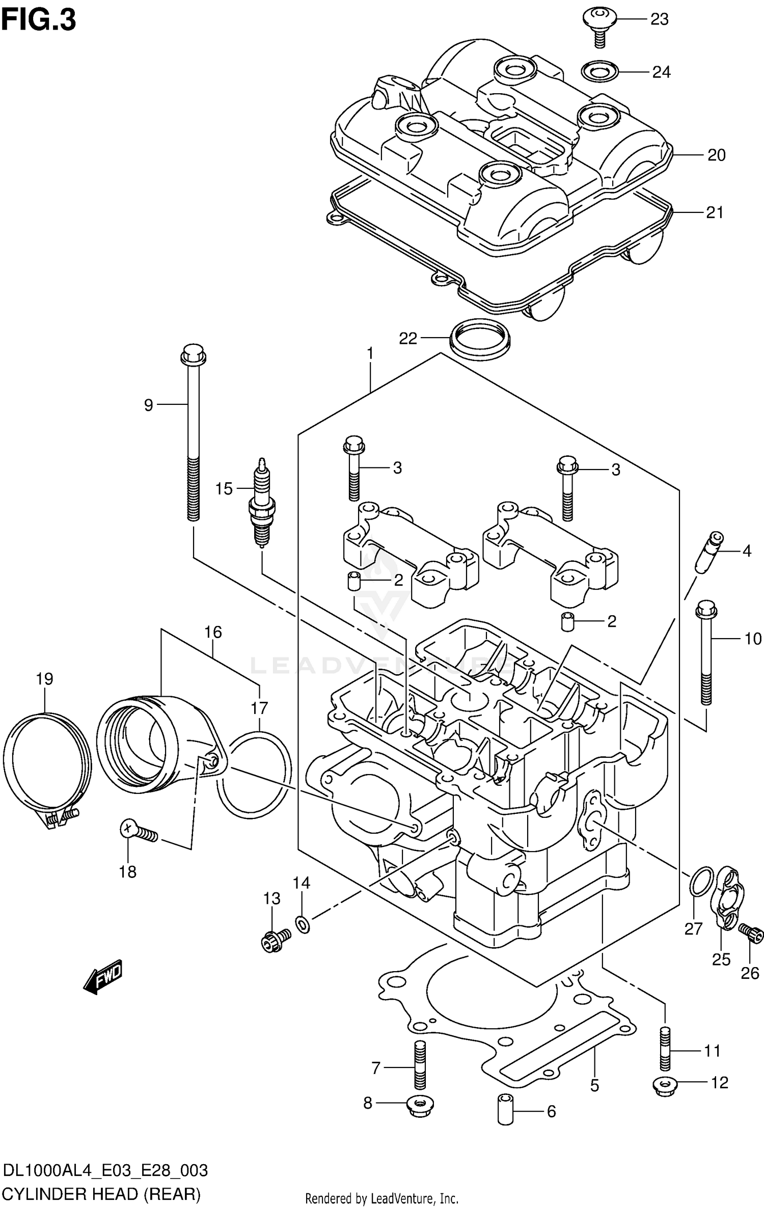 CYLINDER HEAD (REAR)
