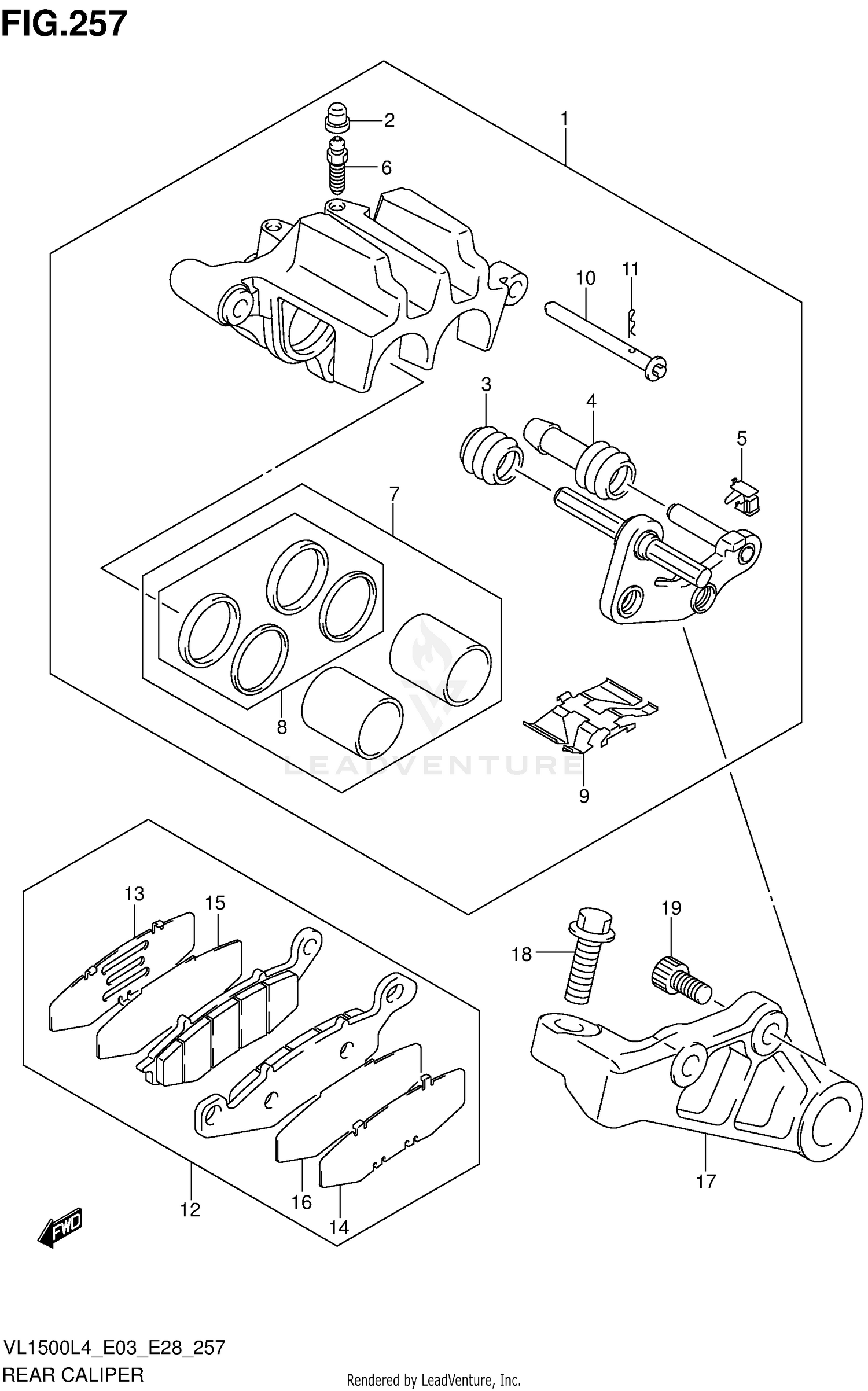 REAR CALIPER (VL1500BL4 E28)
