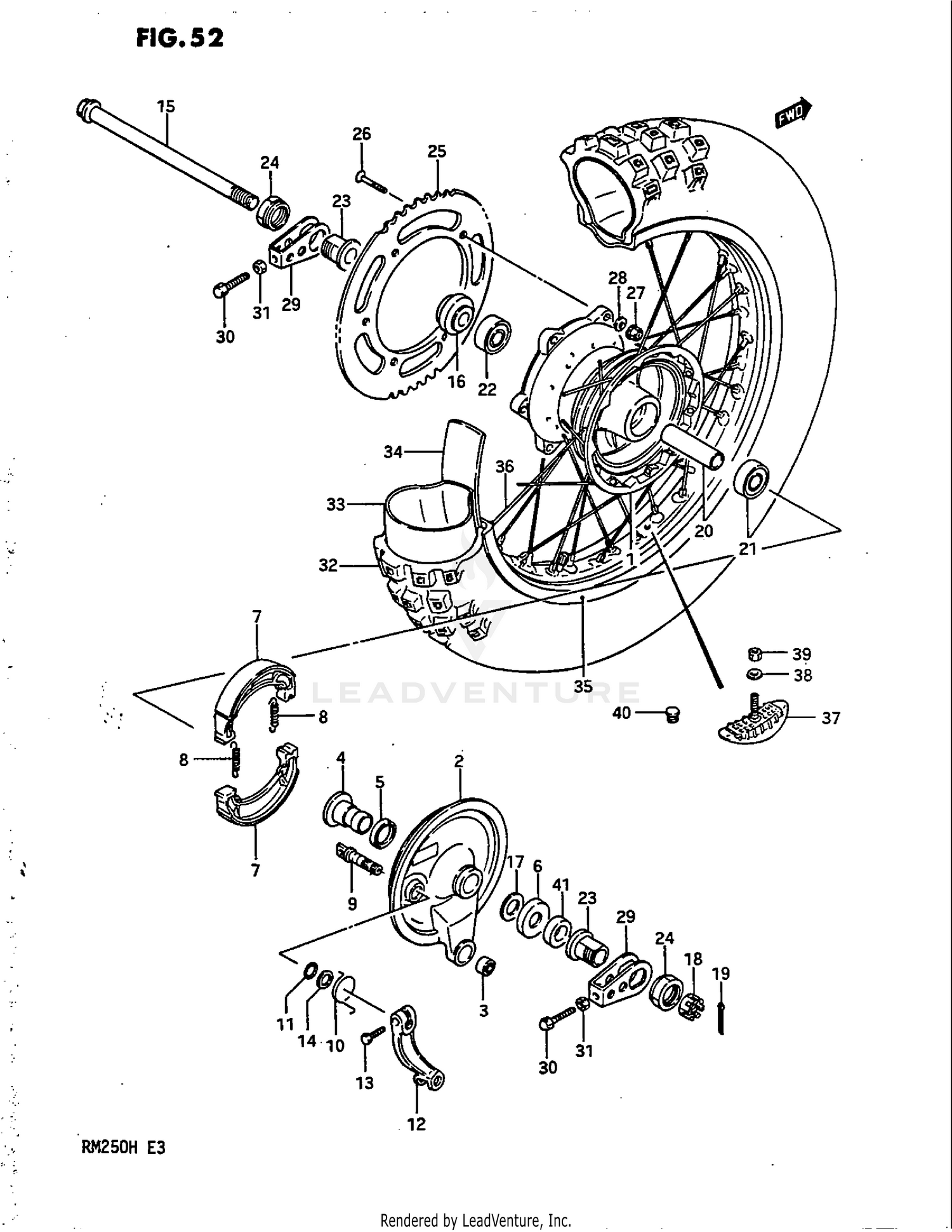 REAR WHEEL (MODEL G)