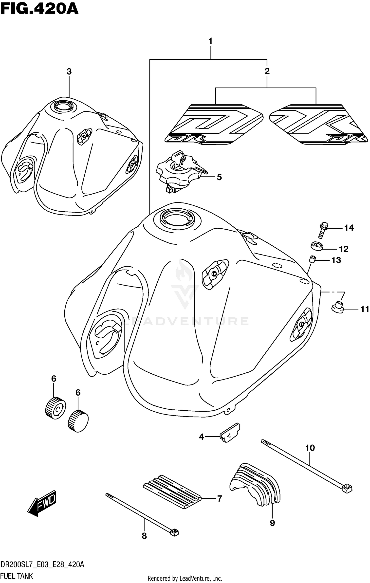FUEL TANK (DR200SL7 E03)
