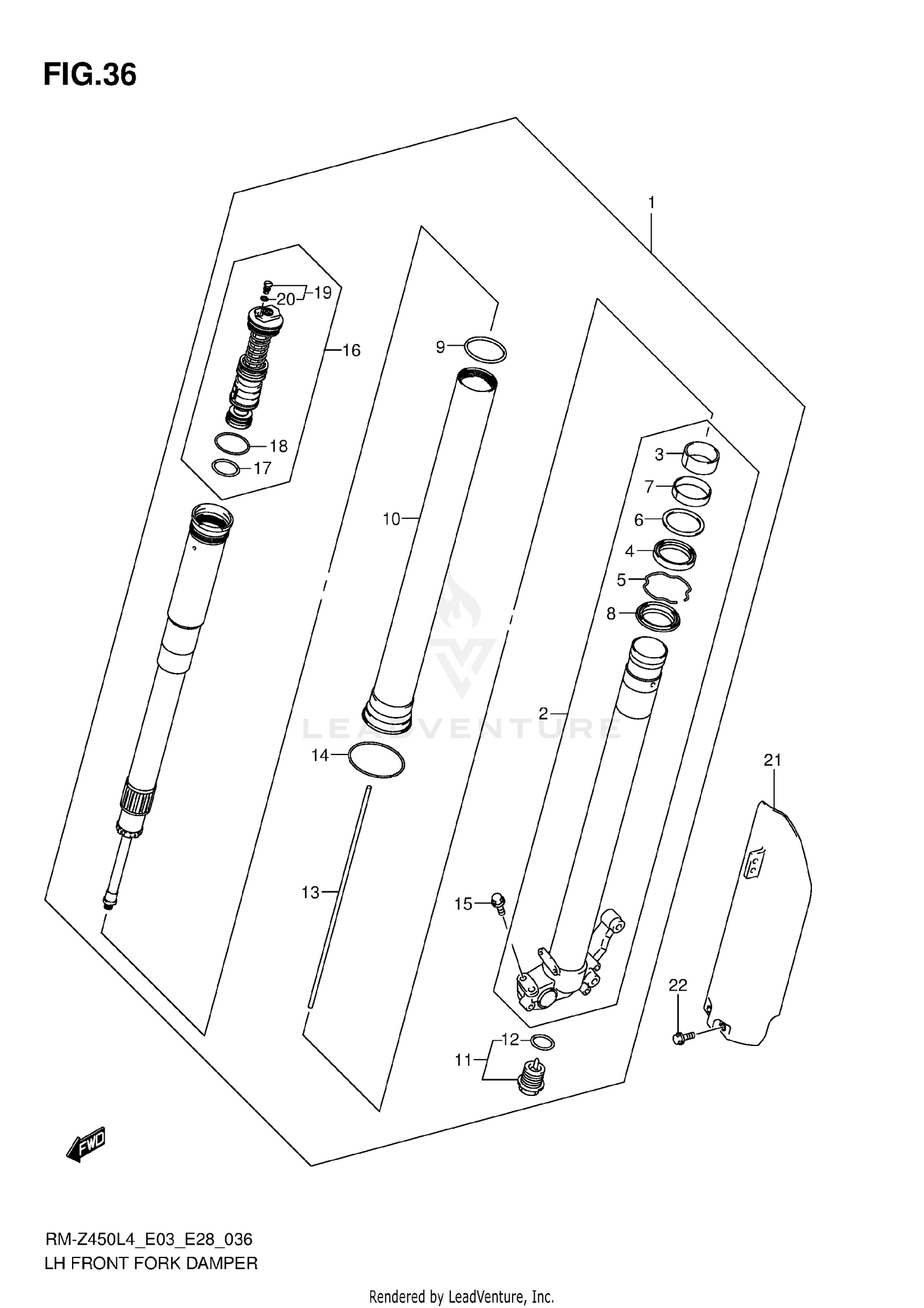 LH FRONT FORK DAMPER