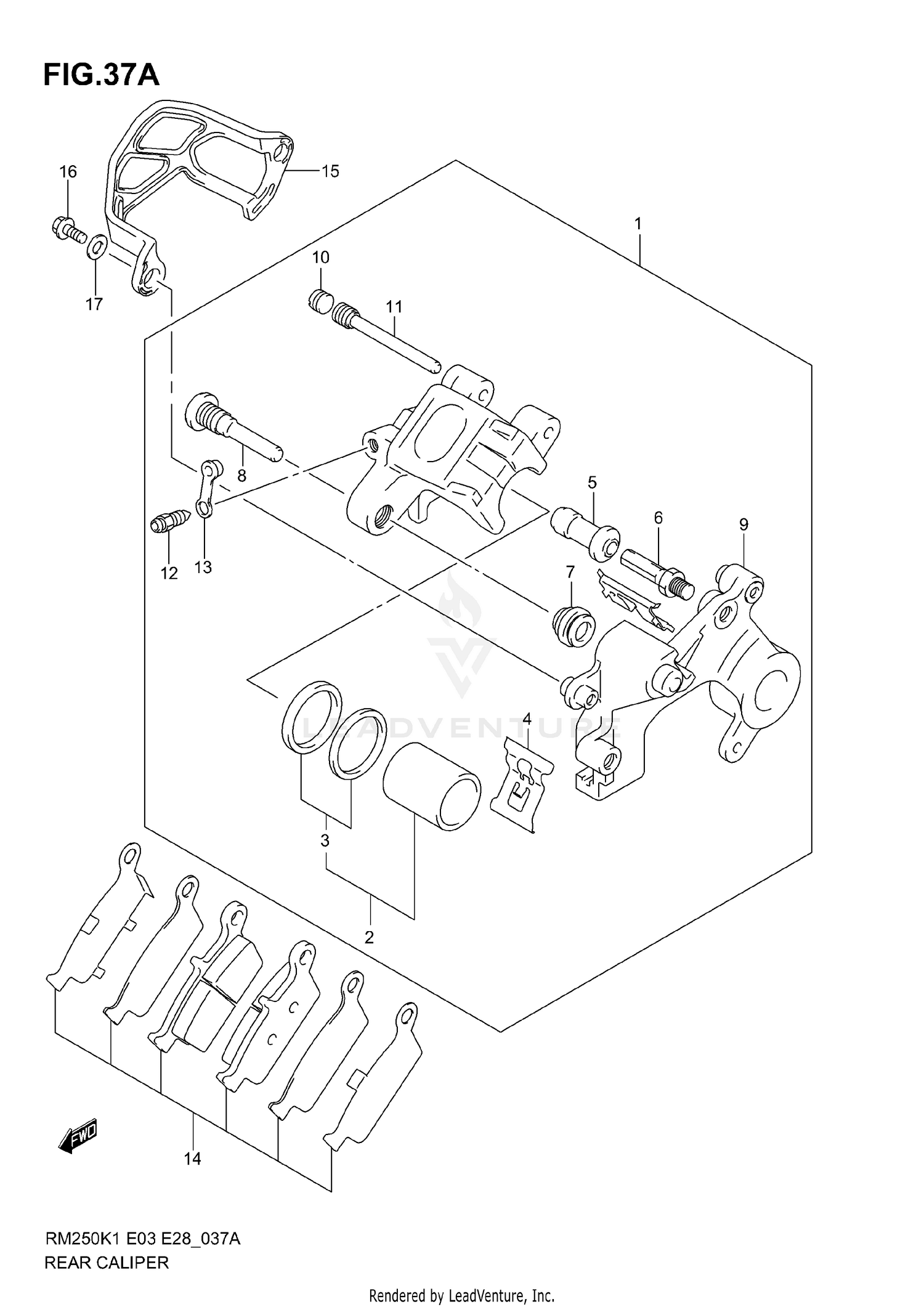 REAR CALIPER (MODEL K4)