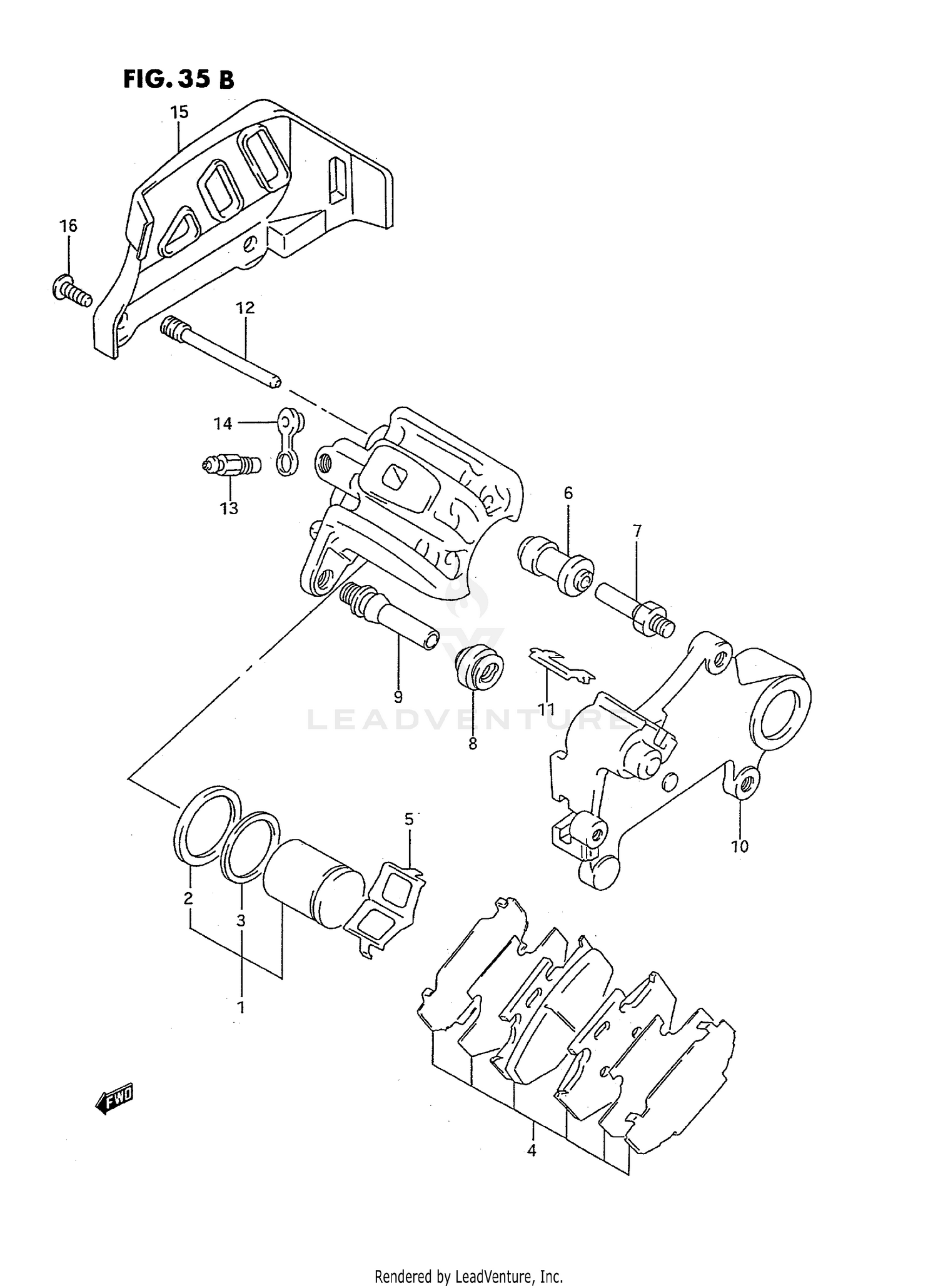 REAR CALIPER (MODEL S)