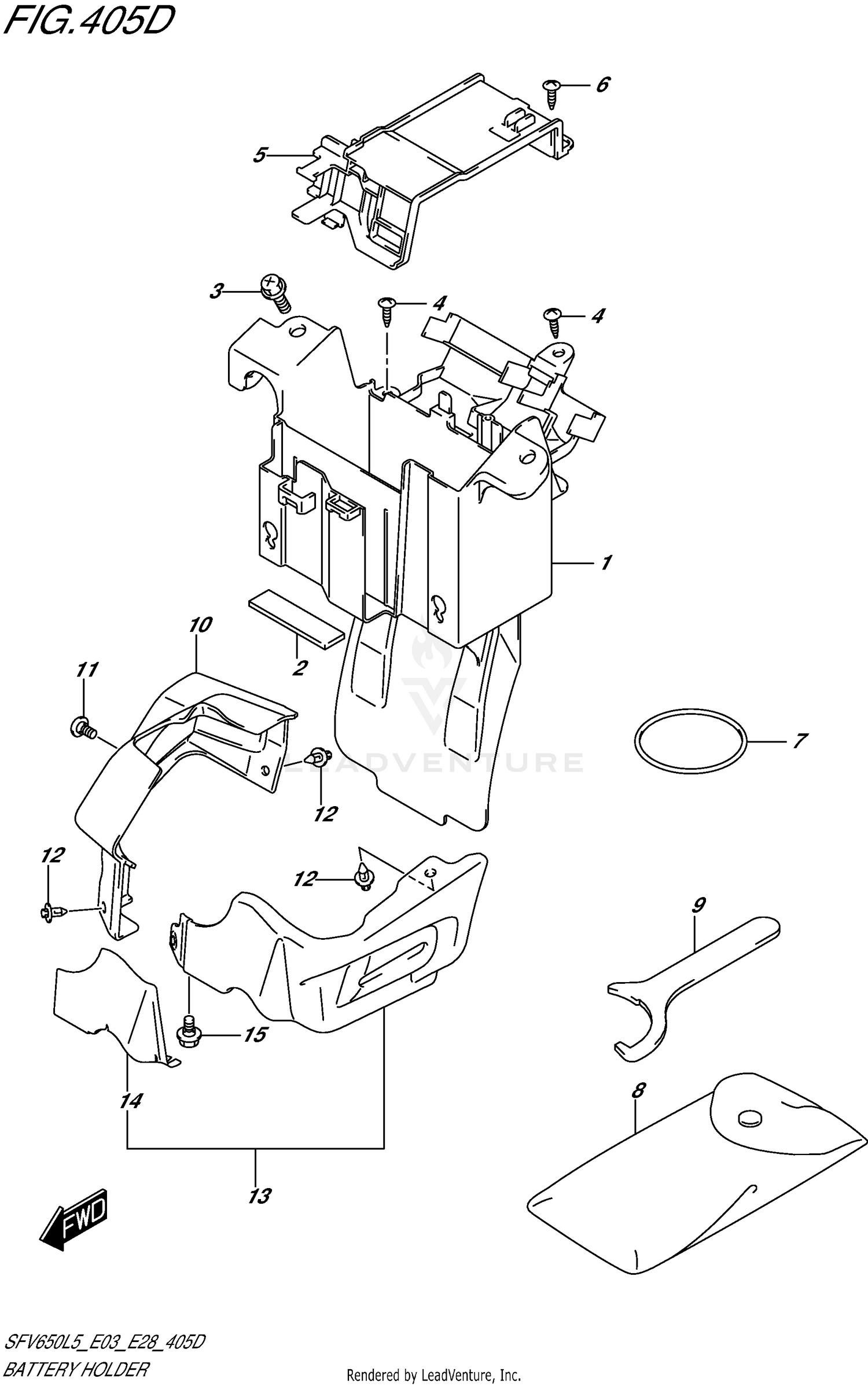 BATTERY HOLDER (SFV650AL5 E28)