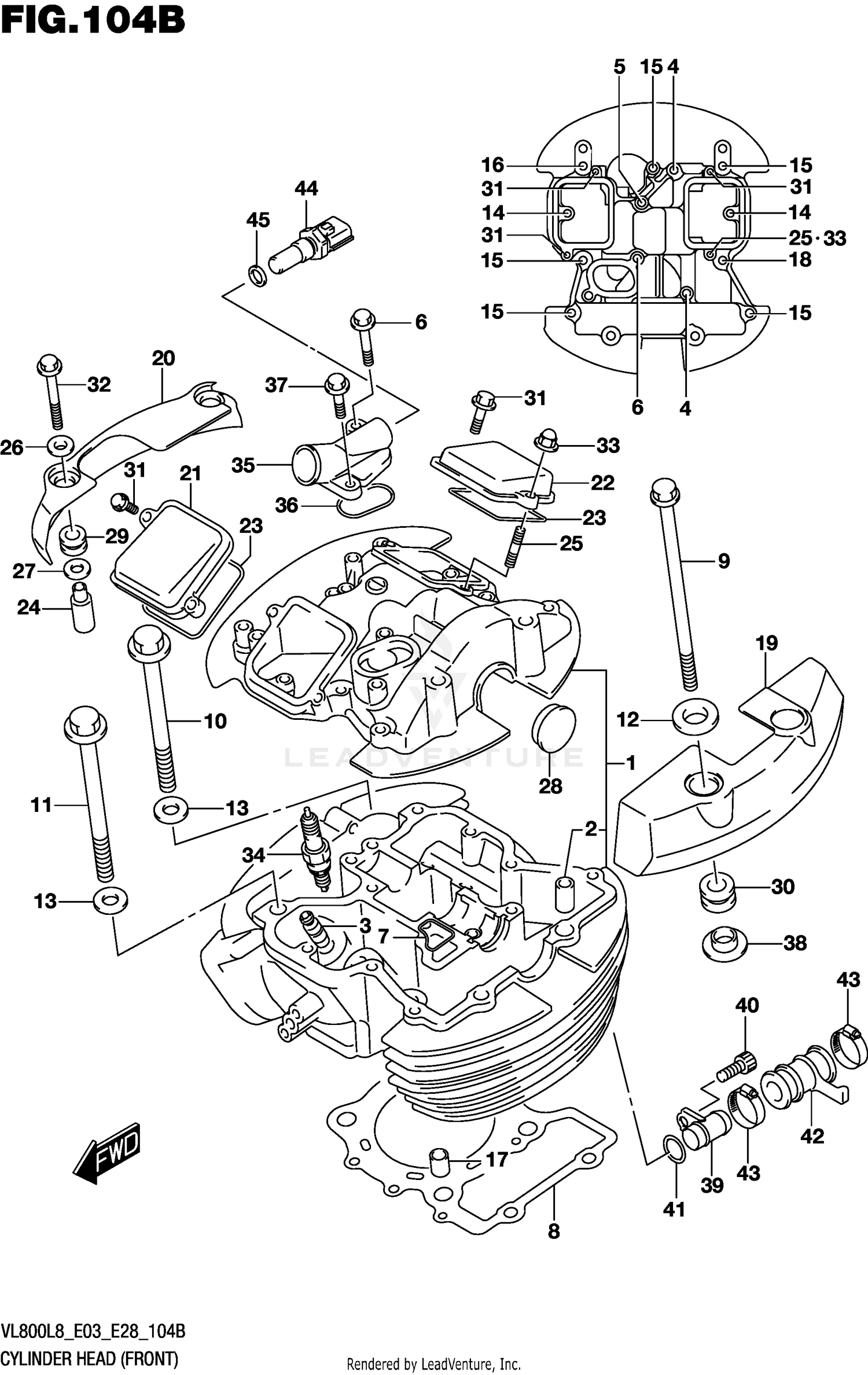 CYLINDER HEAD (FRONT) (VL800L8 E28)