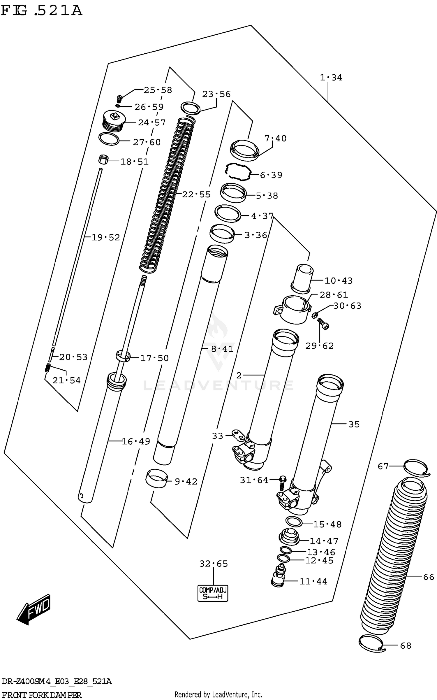 FRONT FORK DAMPER (DR-Z400S)
