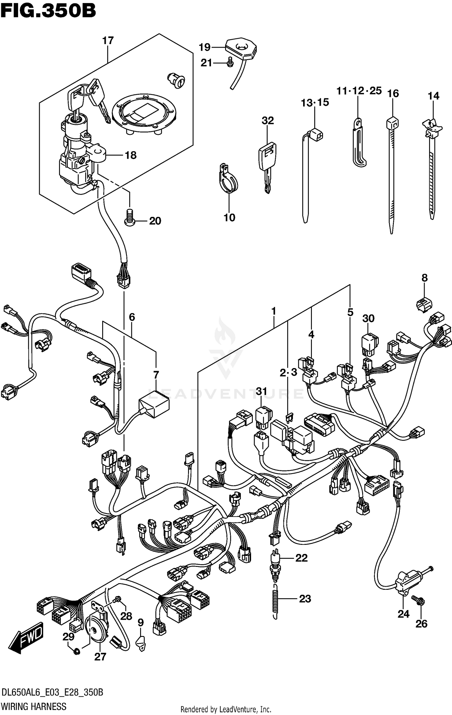 WIRING HARNESS (DL650AL6 E33)