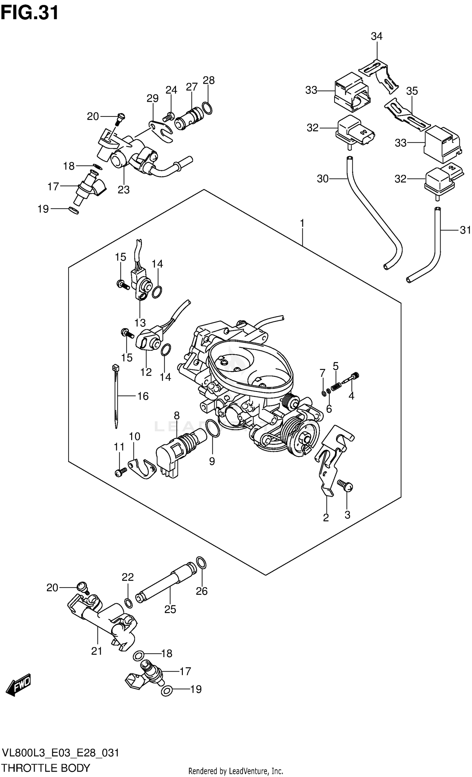 THROTTLE BODY (VL800CL3 E28)