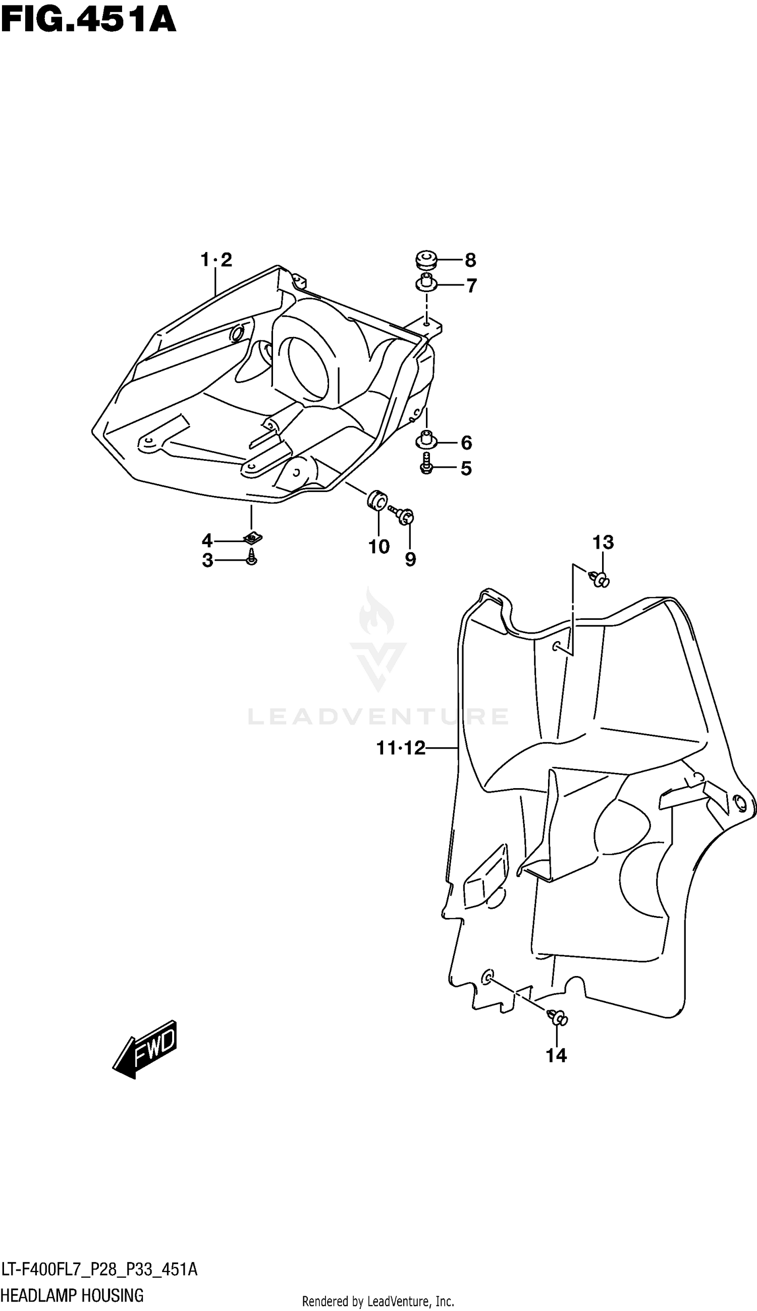 HEADLAMP HOUSING