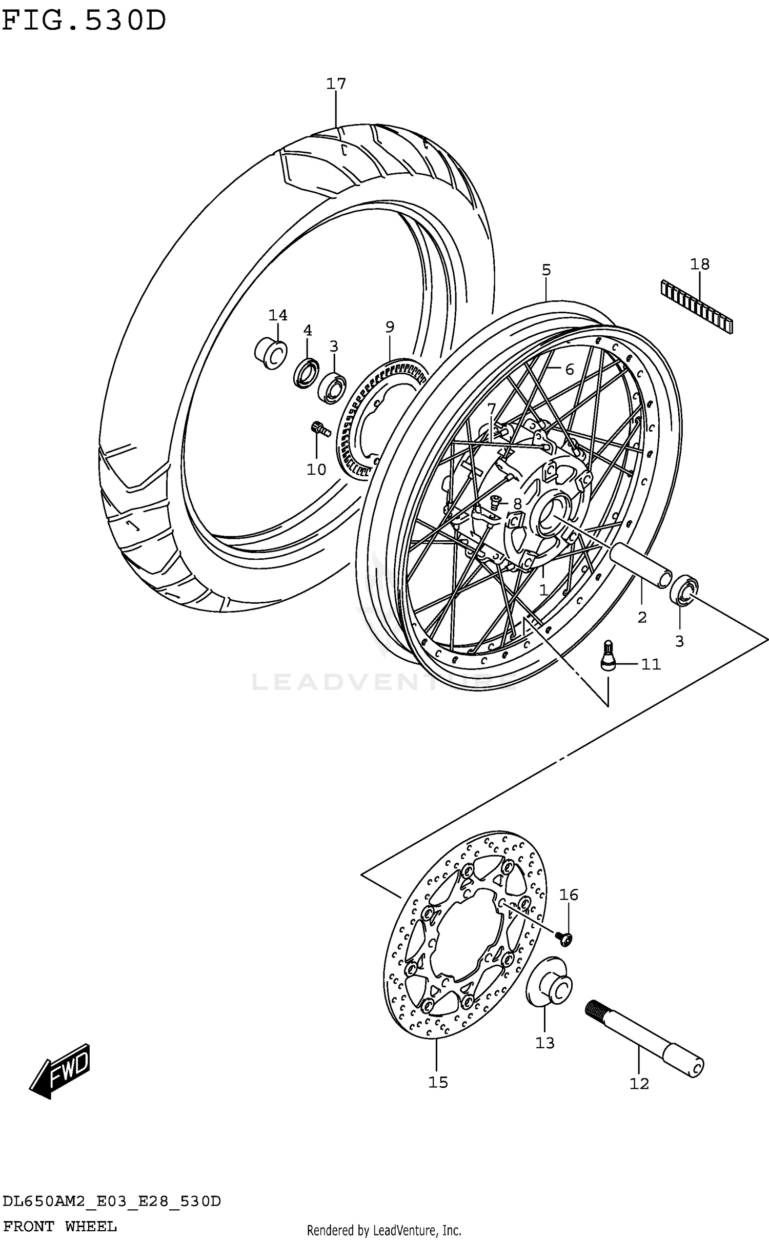 FRONT WHEEL (DL650XAM2 E03)