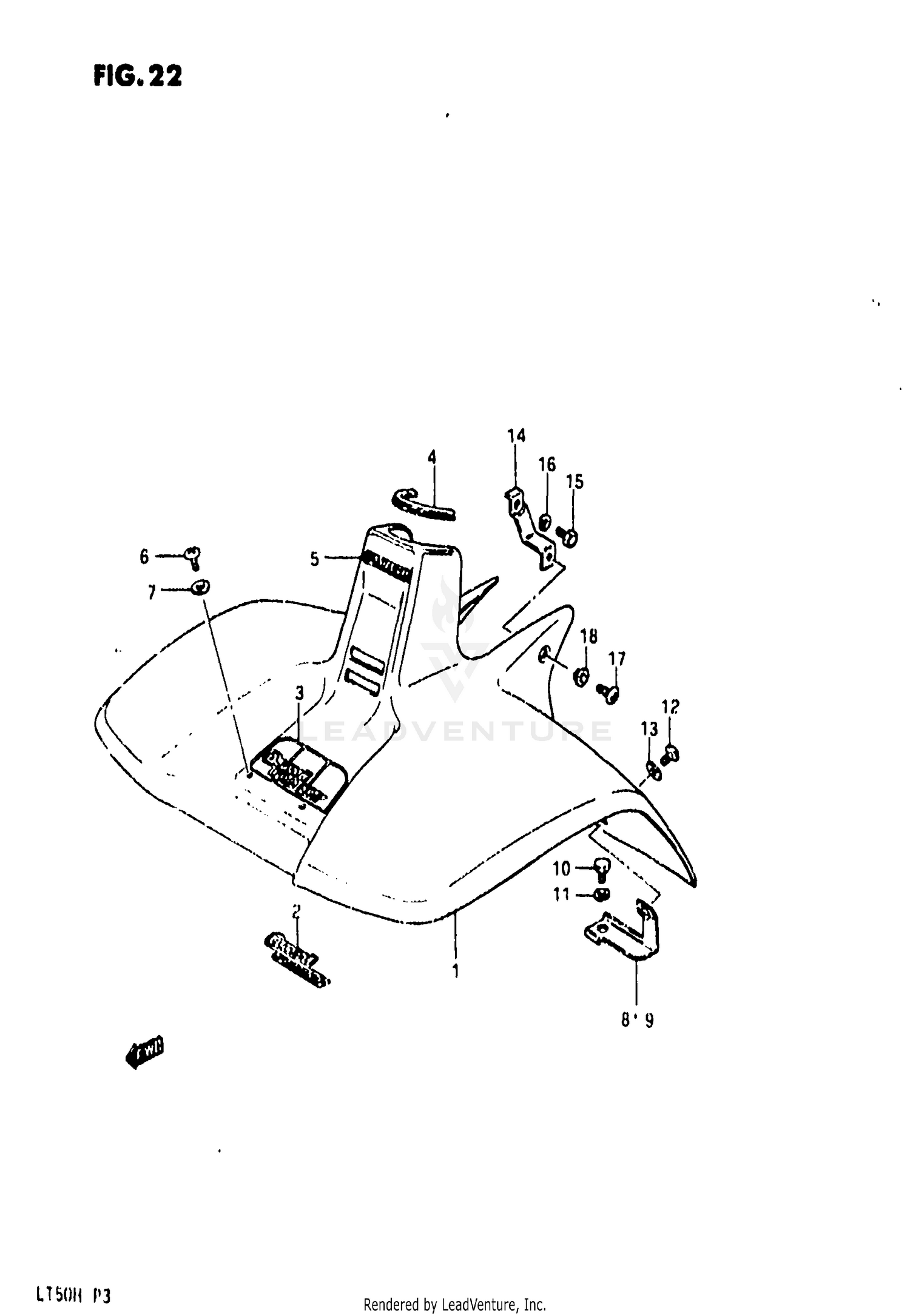 FRONT FENDER (MODEL F/G)
