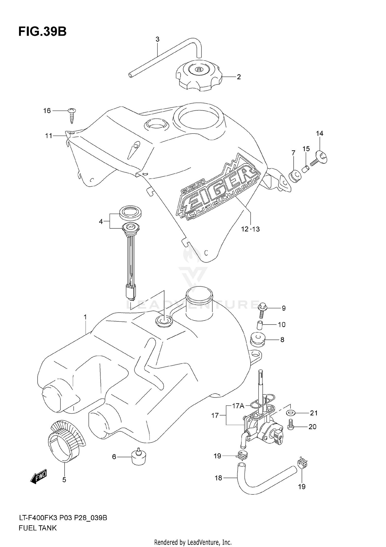 FUEL TANK (MODEL K5/K6)