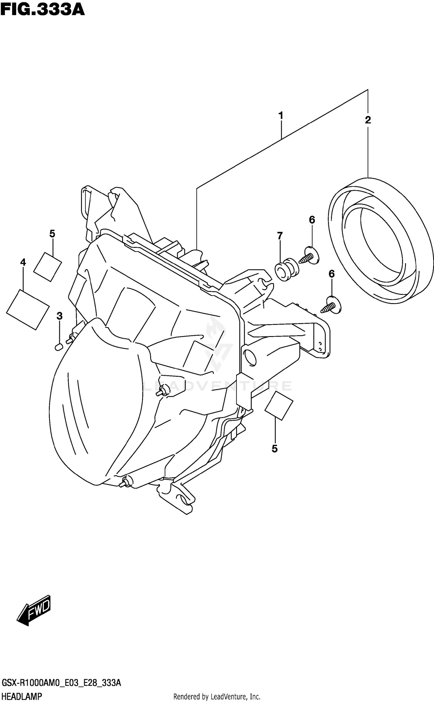 HEADLAMP (GSX-R1000A)
