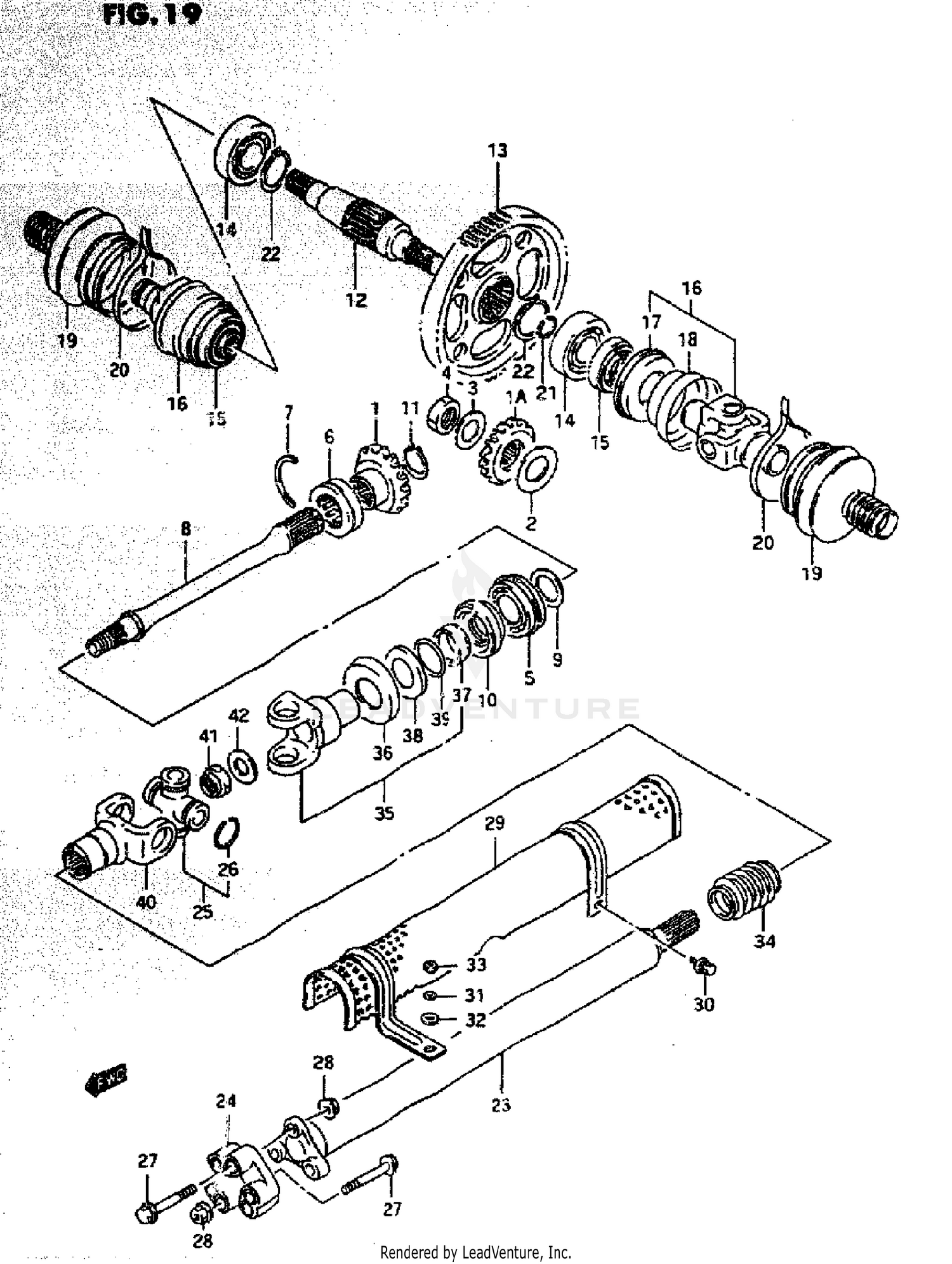 SECONDARY GEAR - PROPELLER SHAFT