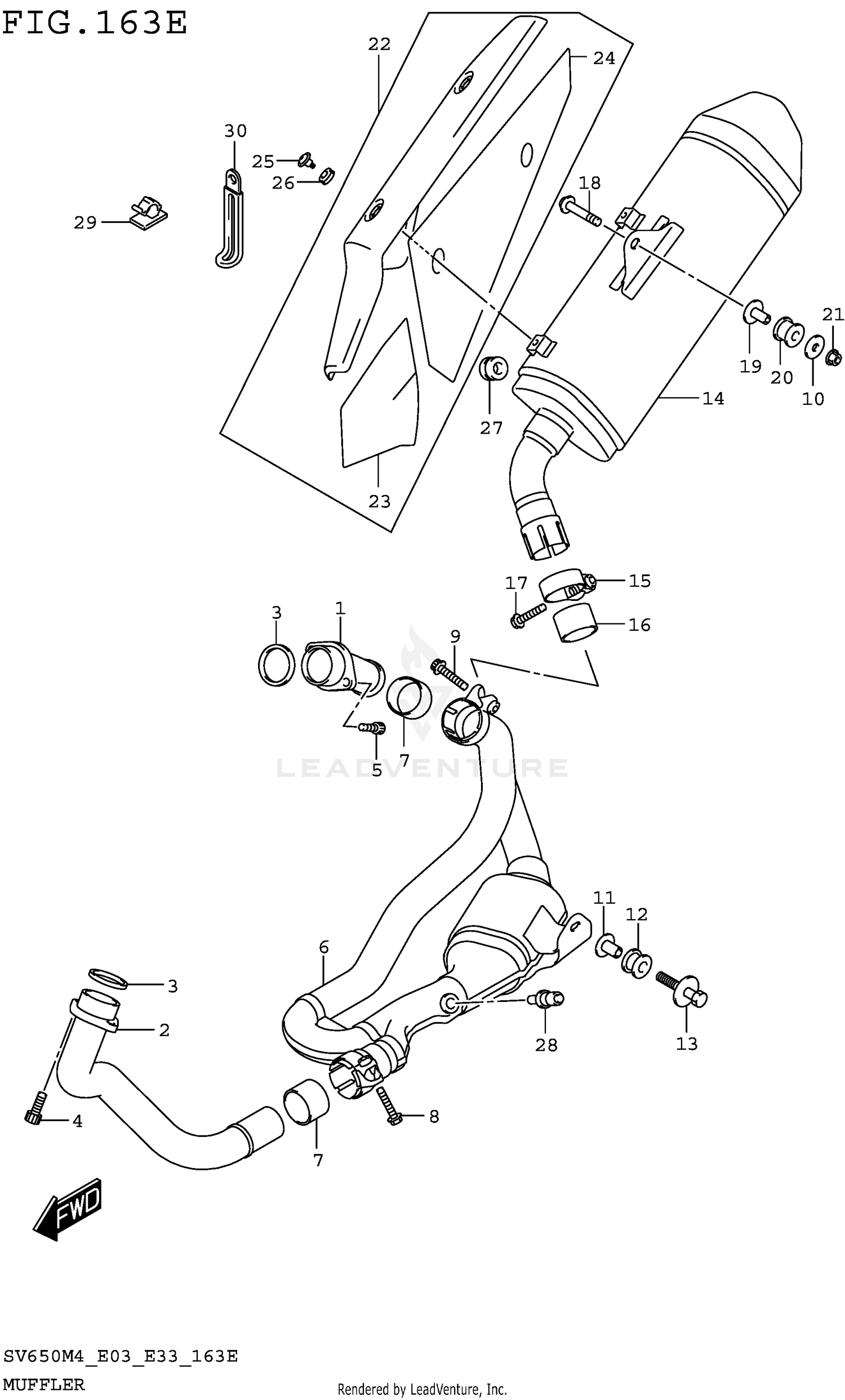 MUFFLER (SV650XAM4 E28)