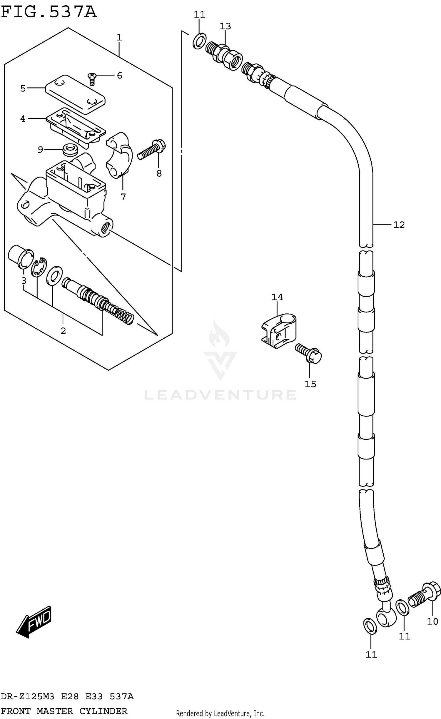 FRONT MASTER CYLINDER (DR-Z125LM3E28)