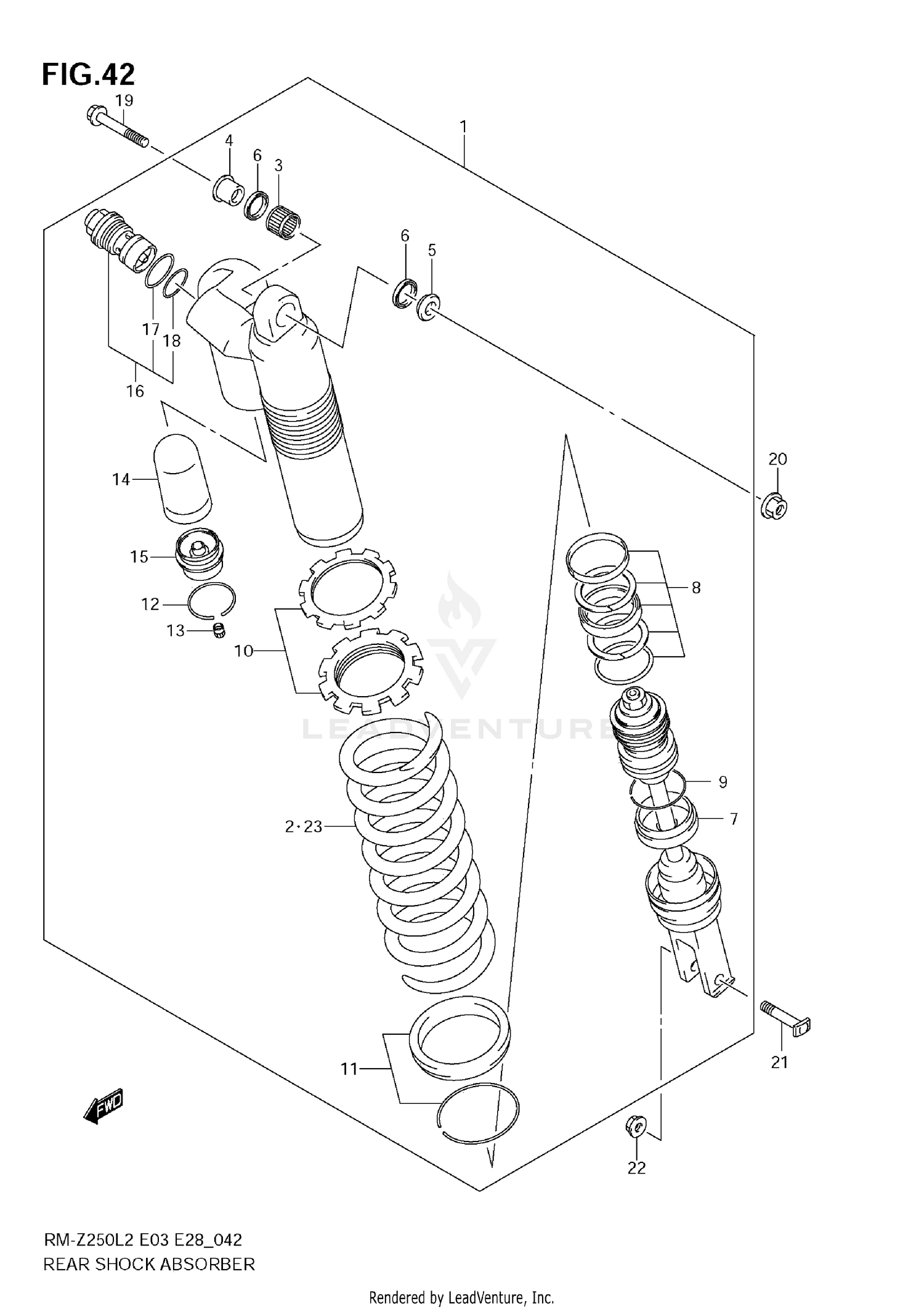 REAR SHOCK ABSORBER (RM-Z250L2 E03)