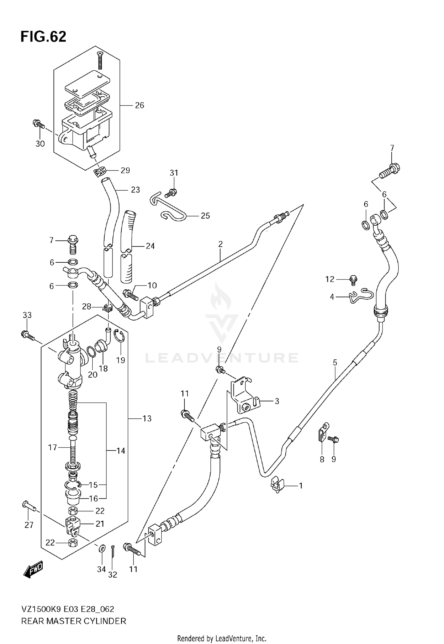 REAR MASTER CYLINDER