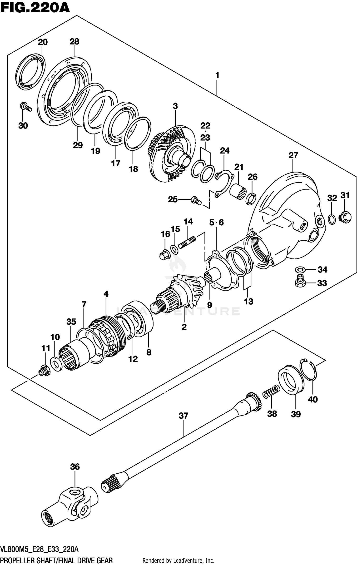 PROPELLER SHAFT/FINAL DRIVE GEAR