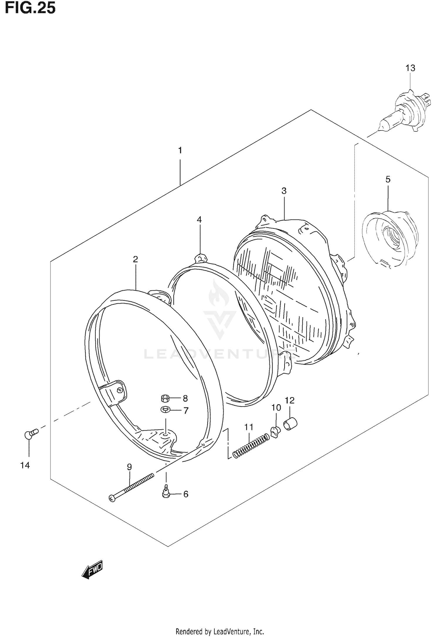 HEADLAMP (NOT FOR U.S. MARKET)