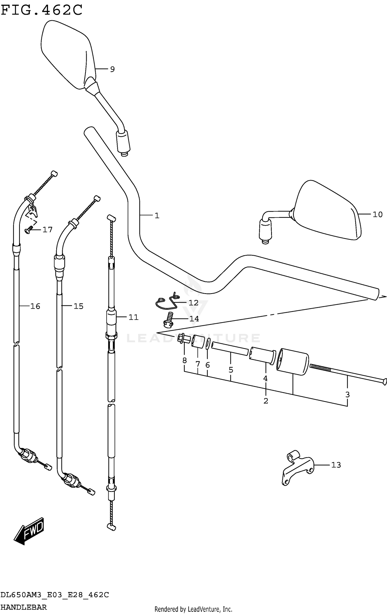 HANDLEBAR (DL650AM3E33)