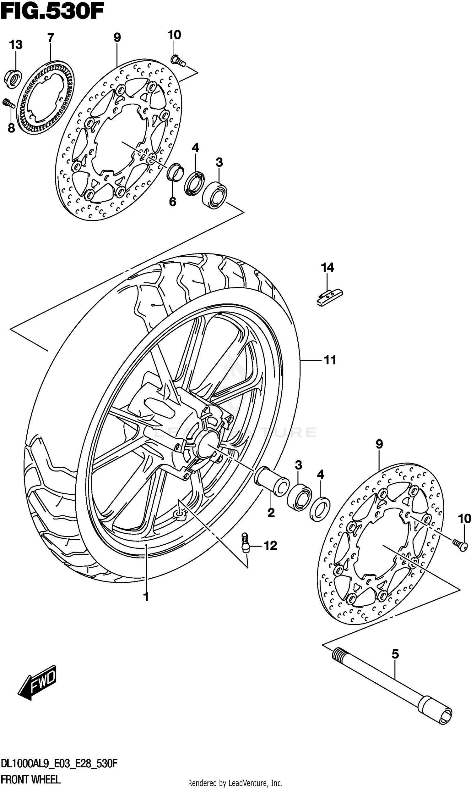 FRONT WHEEL (DL1000AL9 E33)