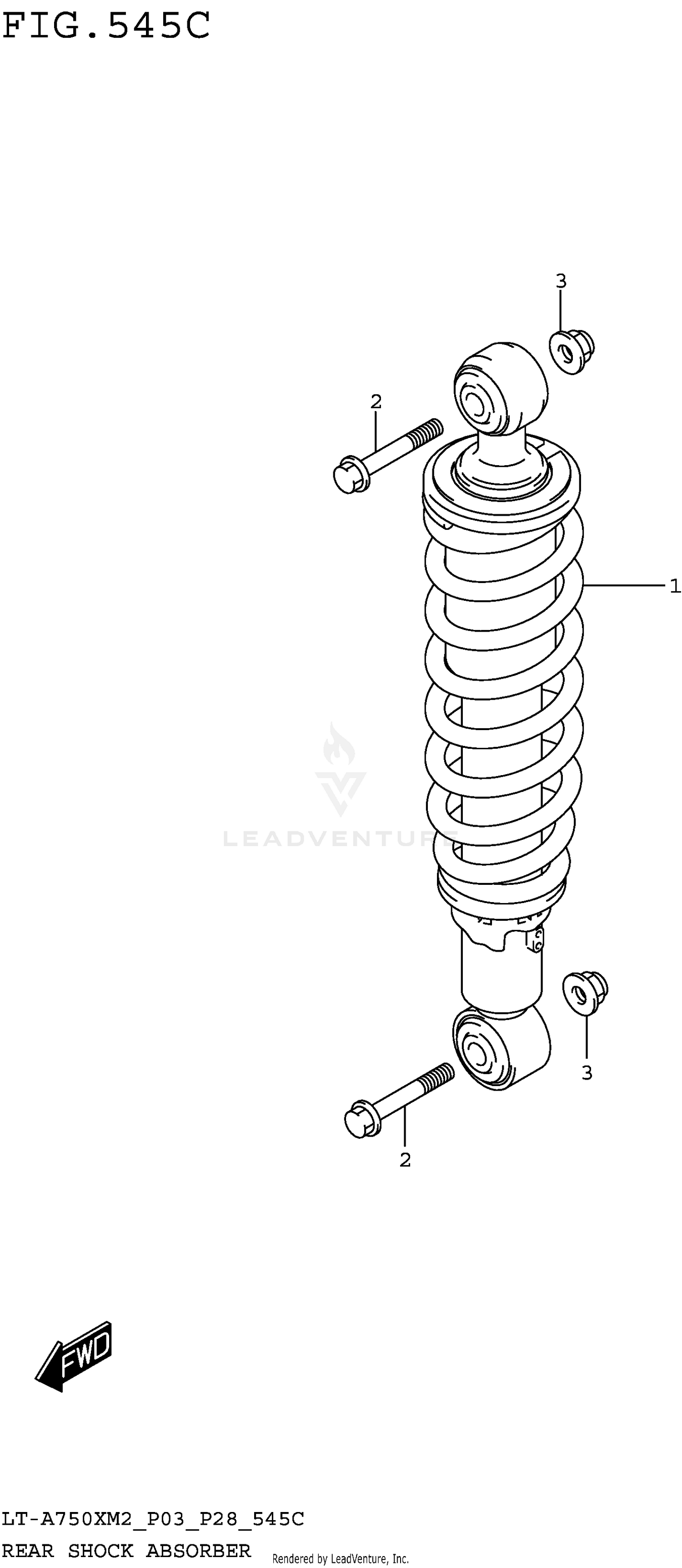 REAR SHOCK ABSORBER (LT-A750XM2 P33)