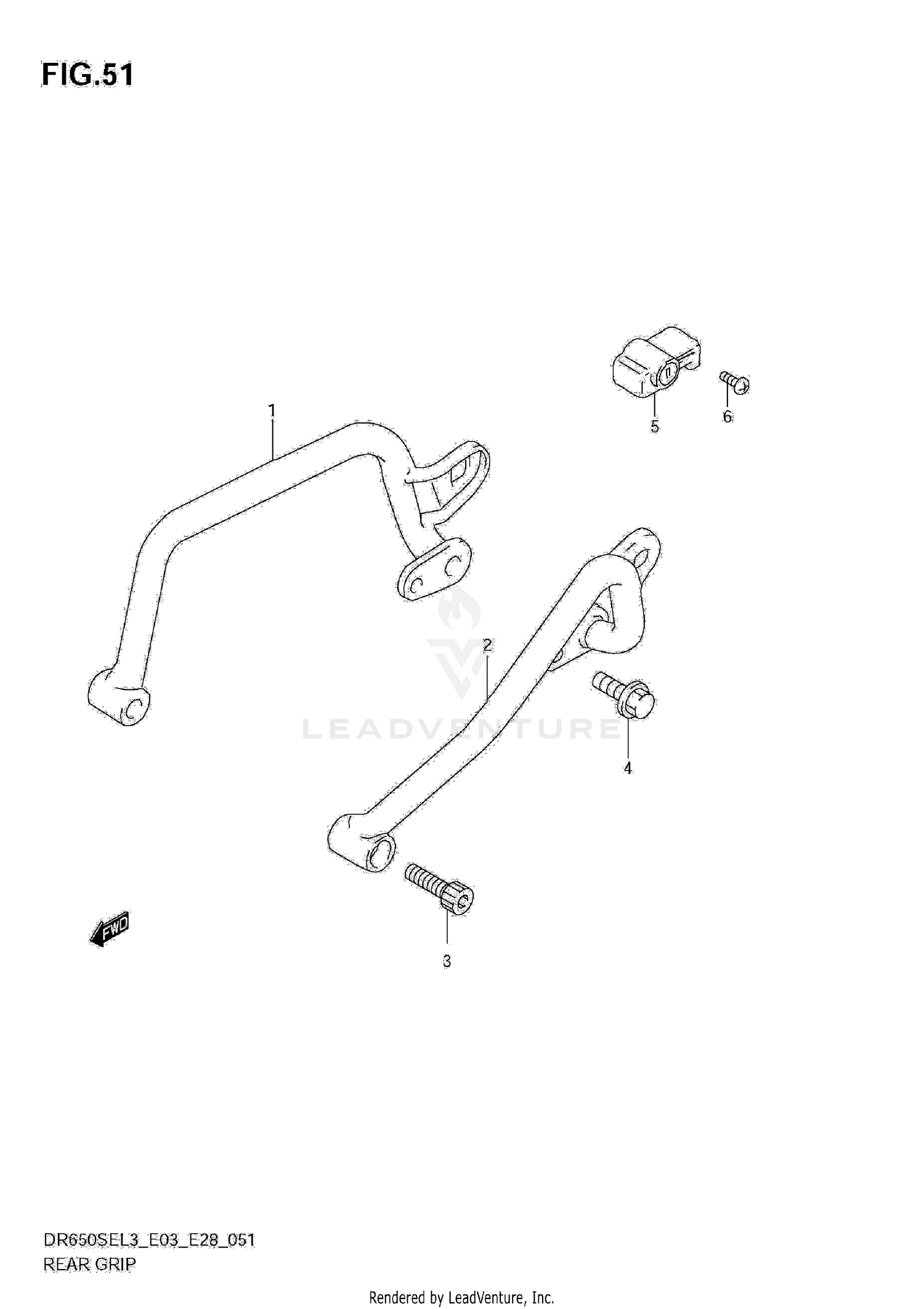 REAR GRIP (DR650SEL3 E33)