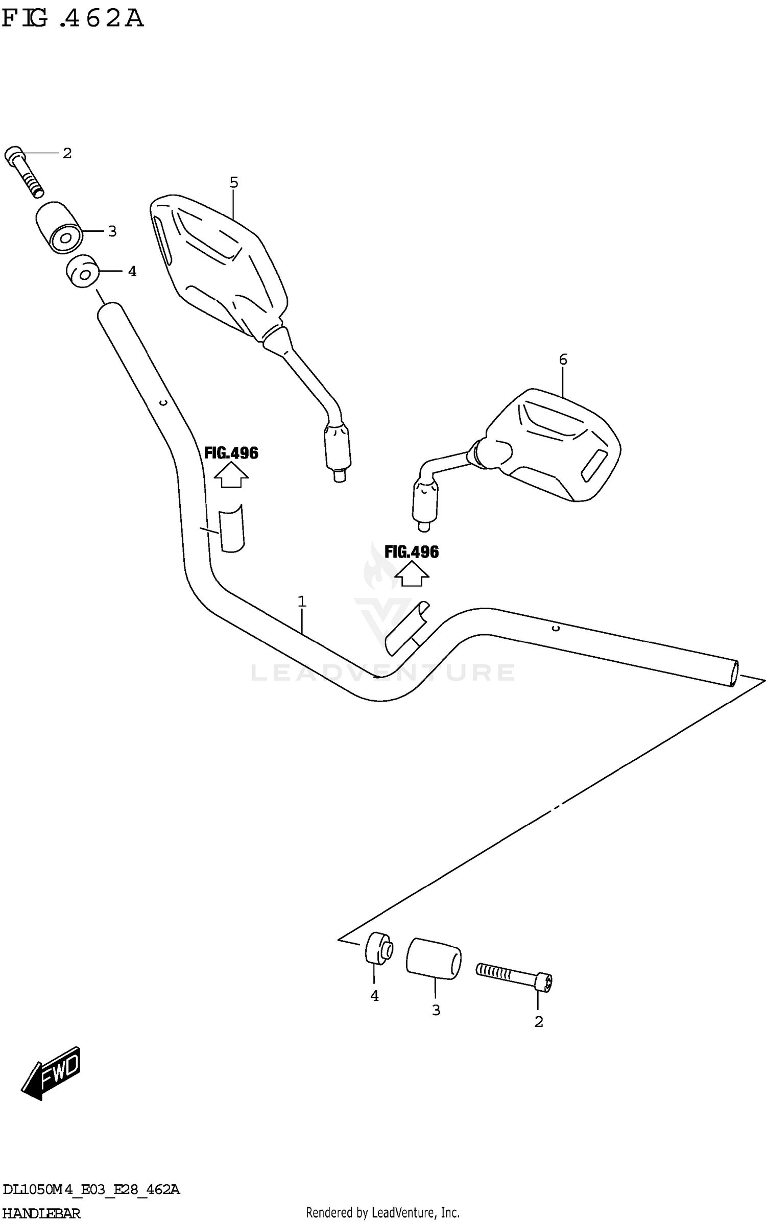 HANDLEBAR (DL1050RJ)
