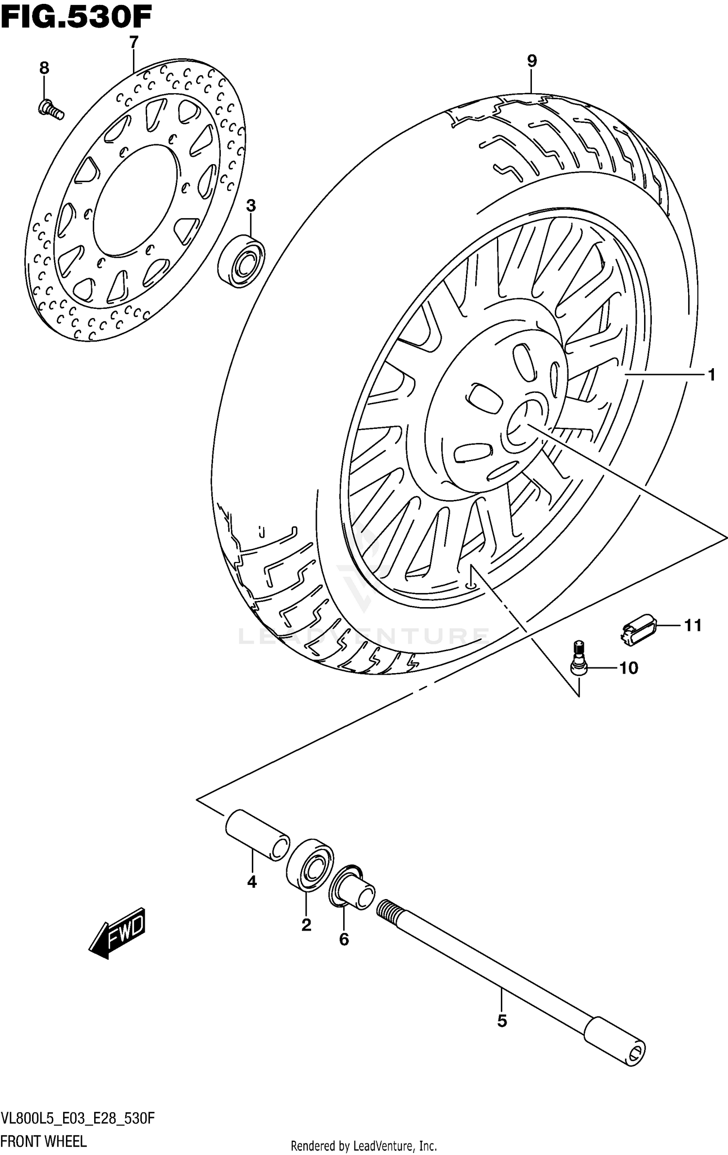 FRONT WHEEL (VL800BL5 E28)