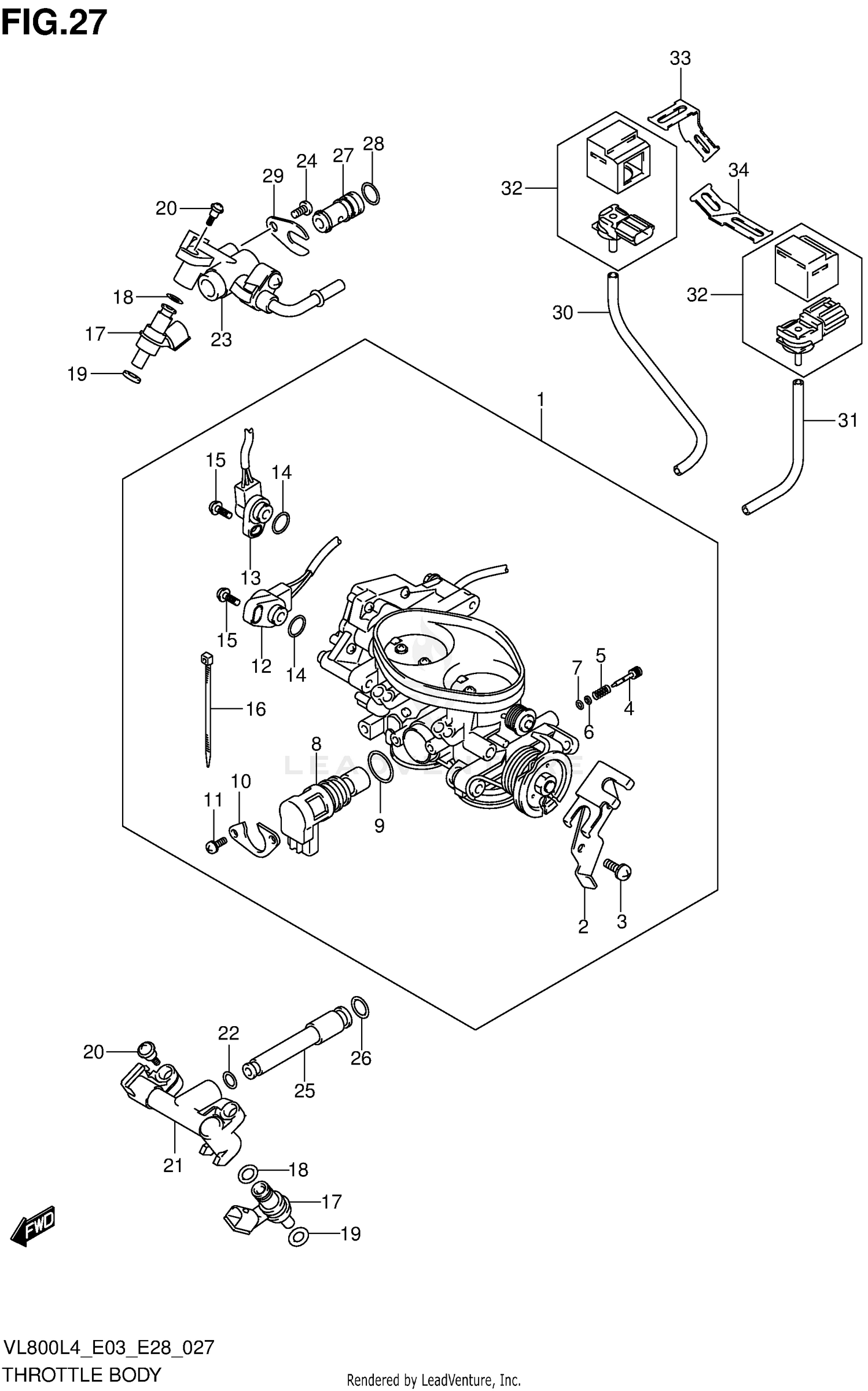 THROTTLE BODY (VL800L4 E03)