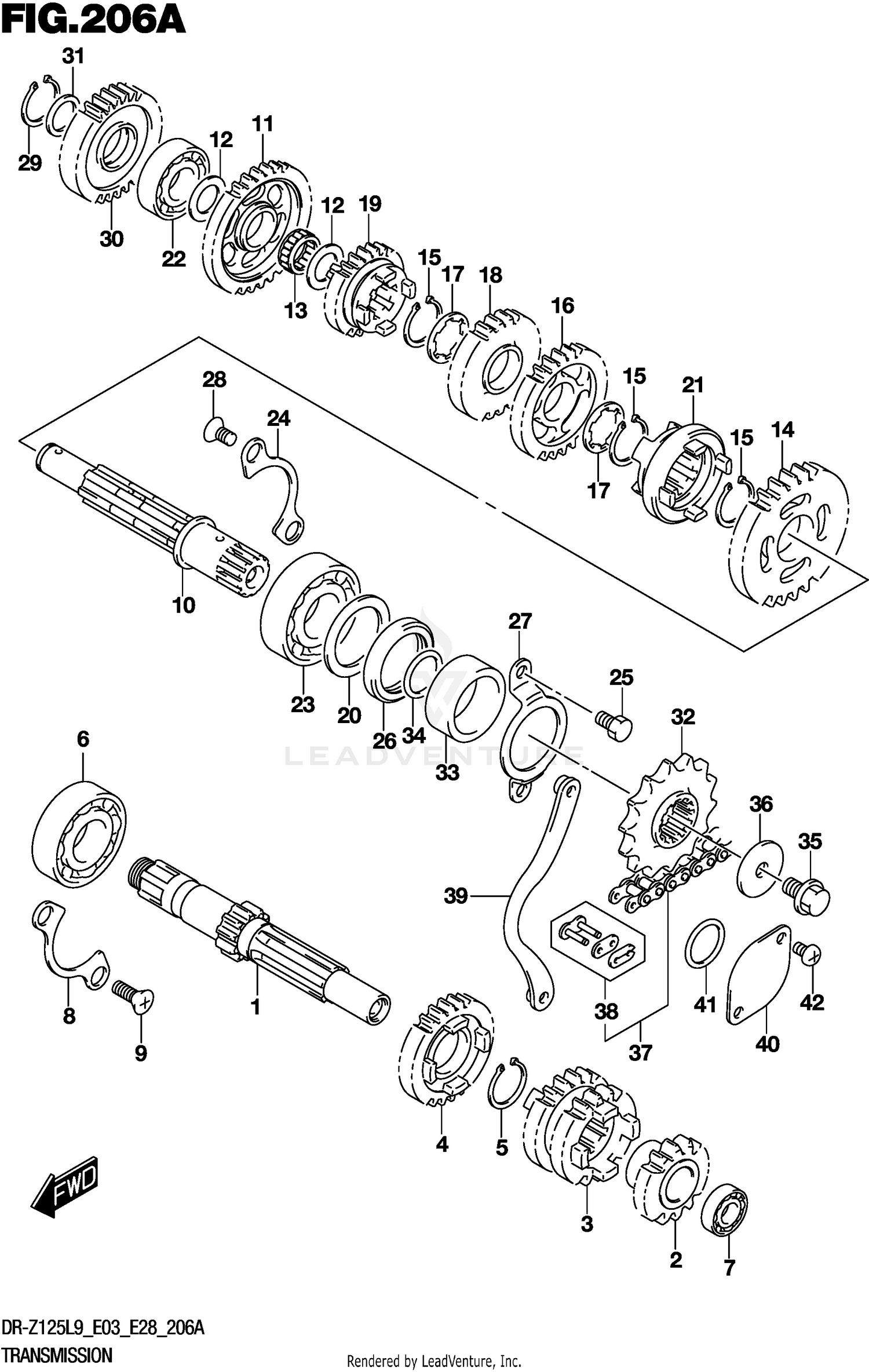 TRANSMISSION (DR-Z125L9 E28)
