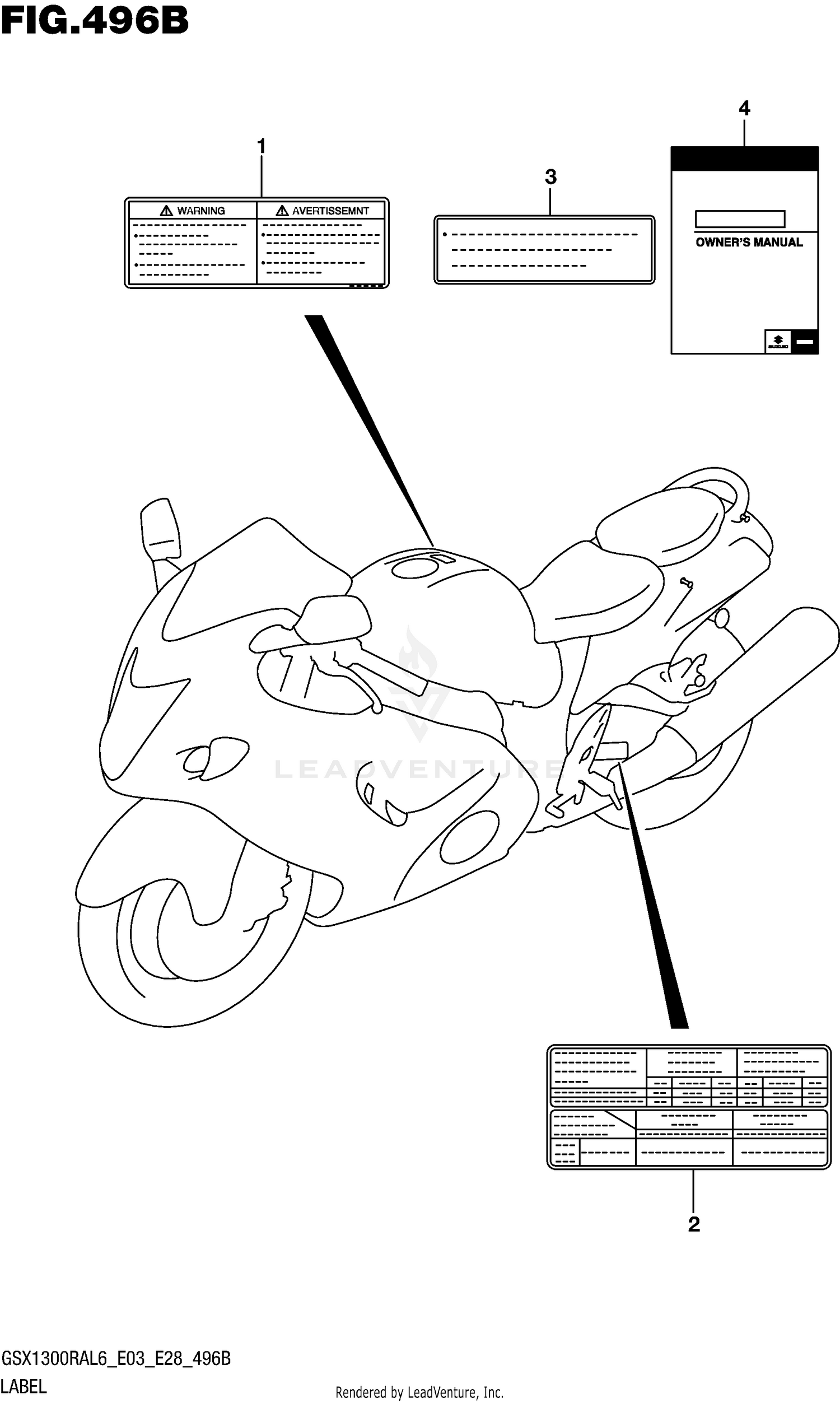 LABEL (GSX1300RAL6 E28)
