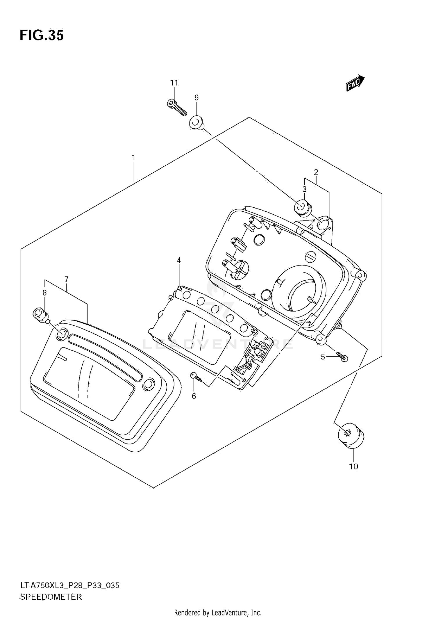 SPEEDOMETER (LT-A750XL3 E33)