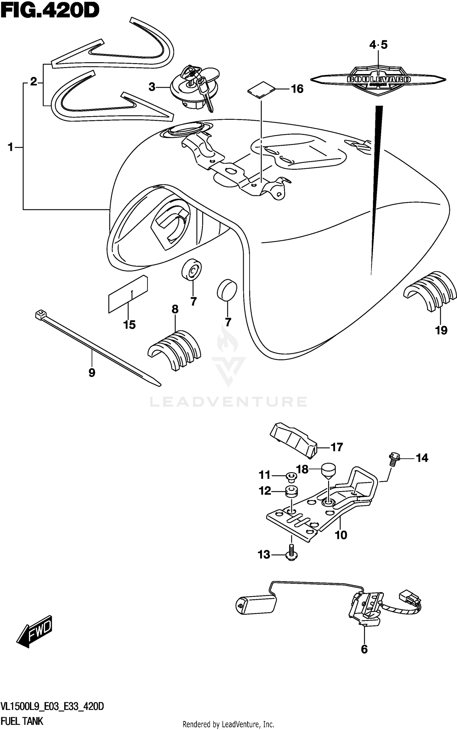 FUEL TANK (VL1500TL9 E33)