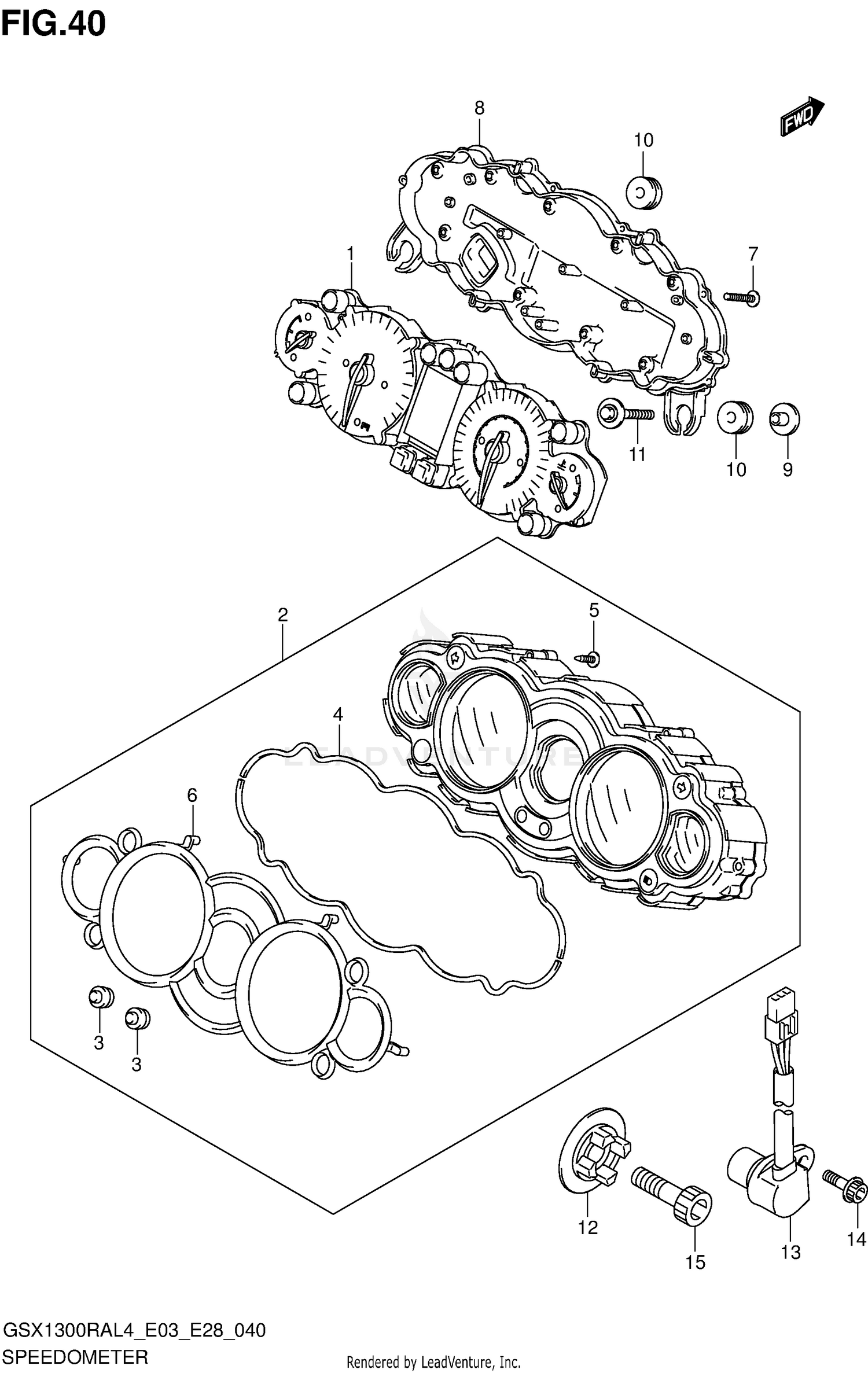 SPEEDOMETER (GSX1300RAL4 E03)
