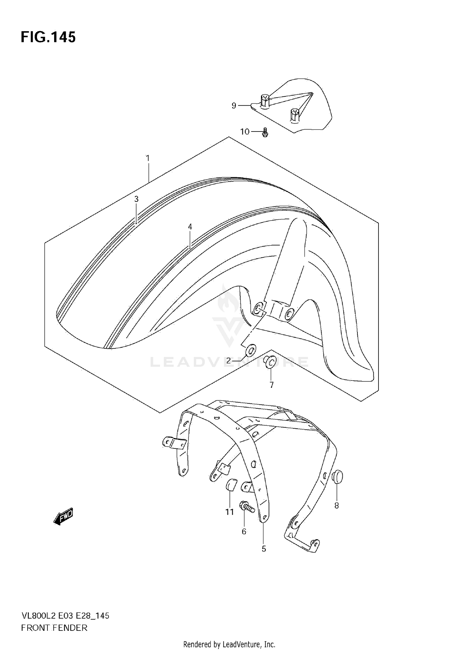 FRONT FENDER (VL800C  E03)