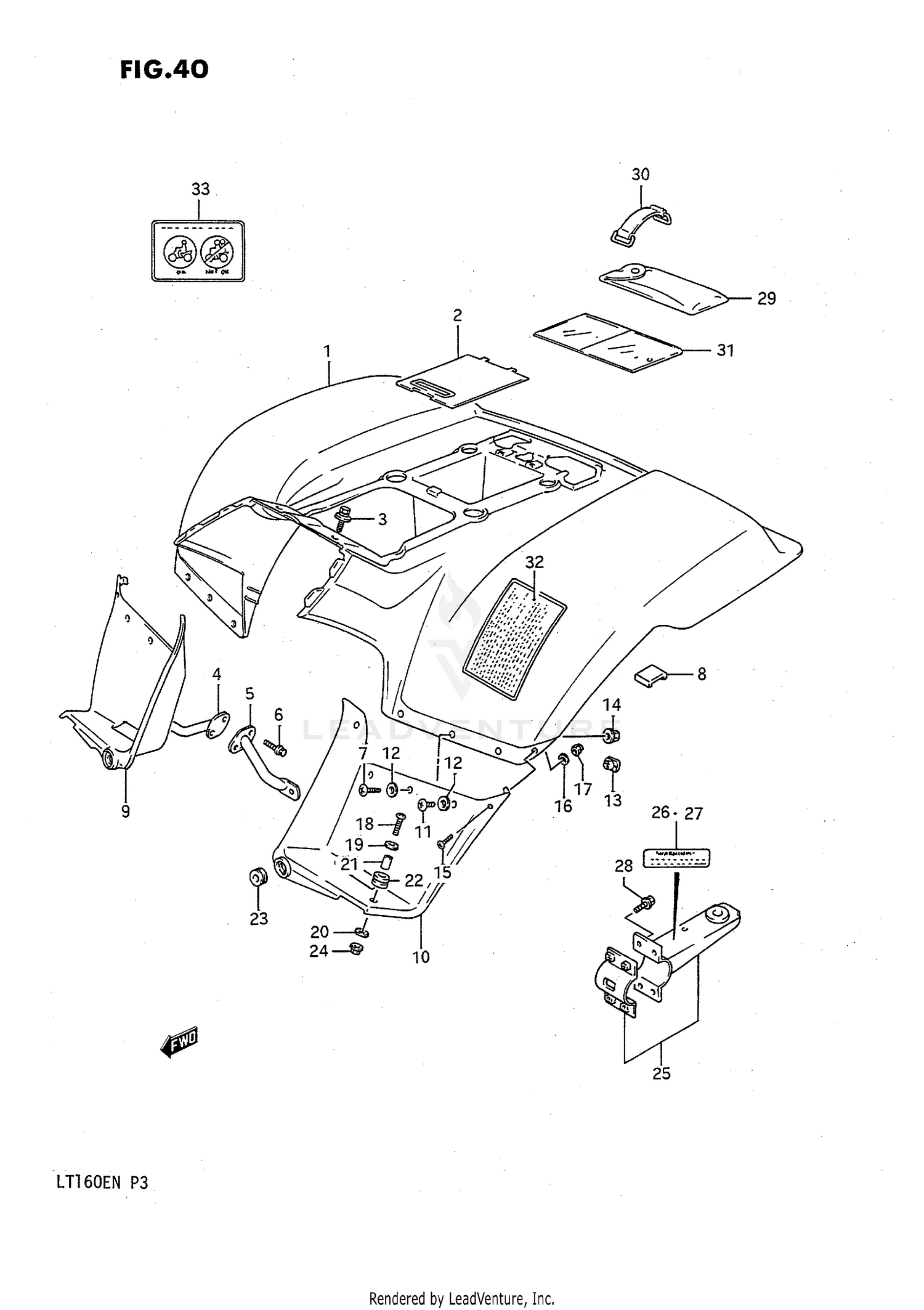 REAR FENDER (MODEL K)