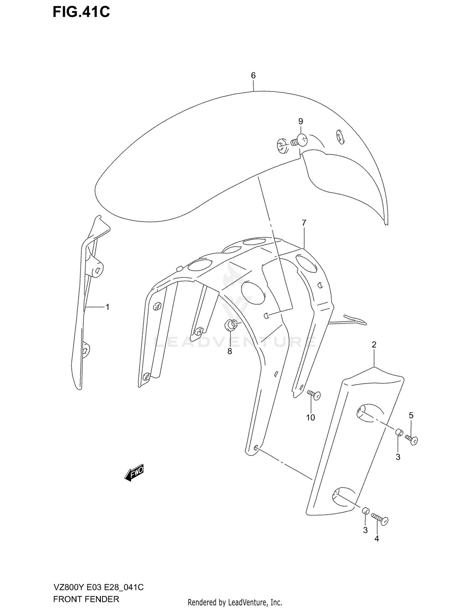 FRONT FENDER (MODEL K1/K2/K3)