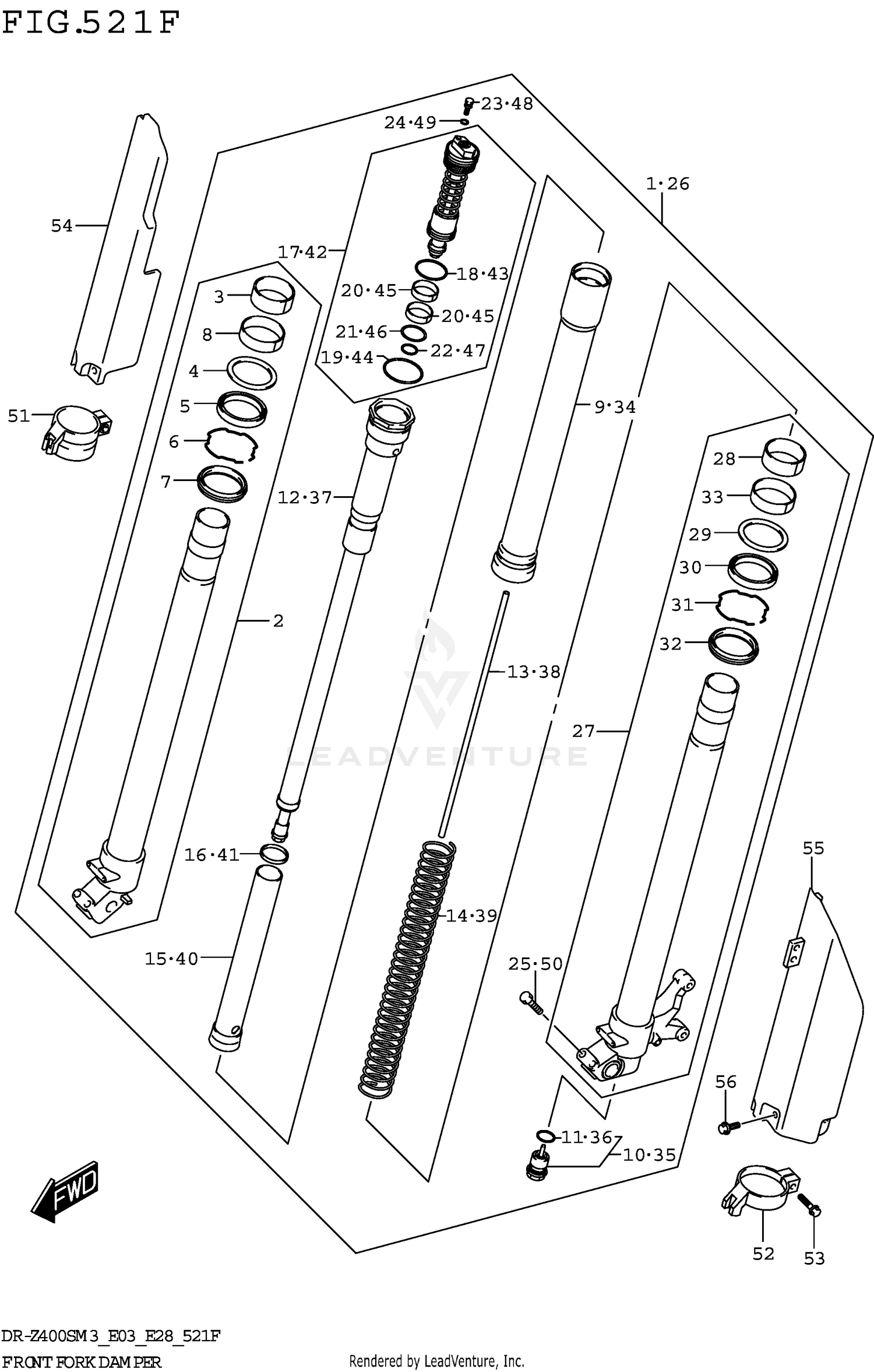 FRONT FORK DAMPER (DR-Z400SMM3 E33)