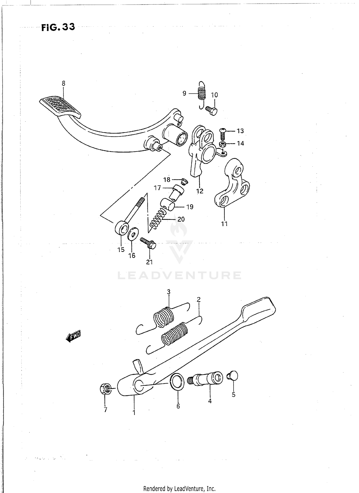 PROP STAND - REAR BRAKE