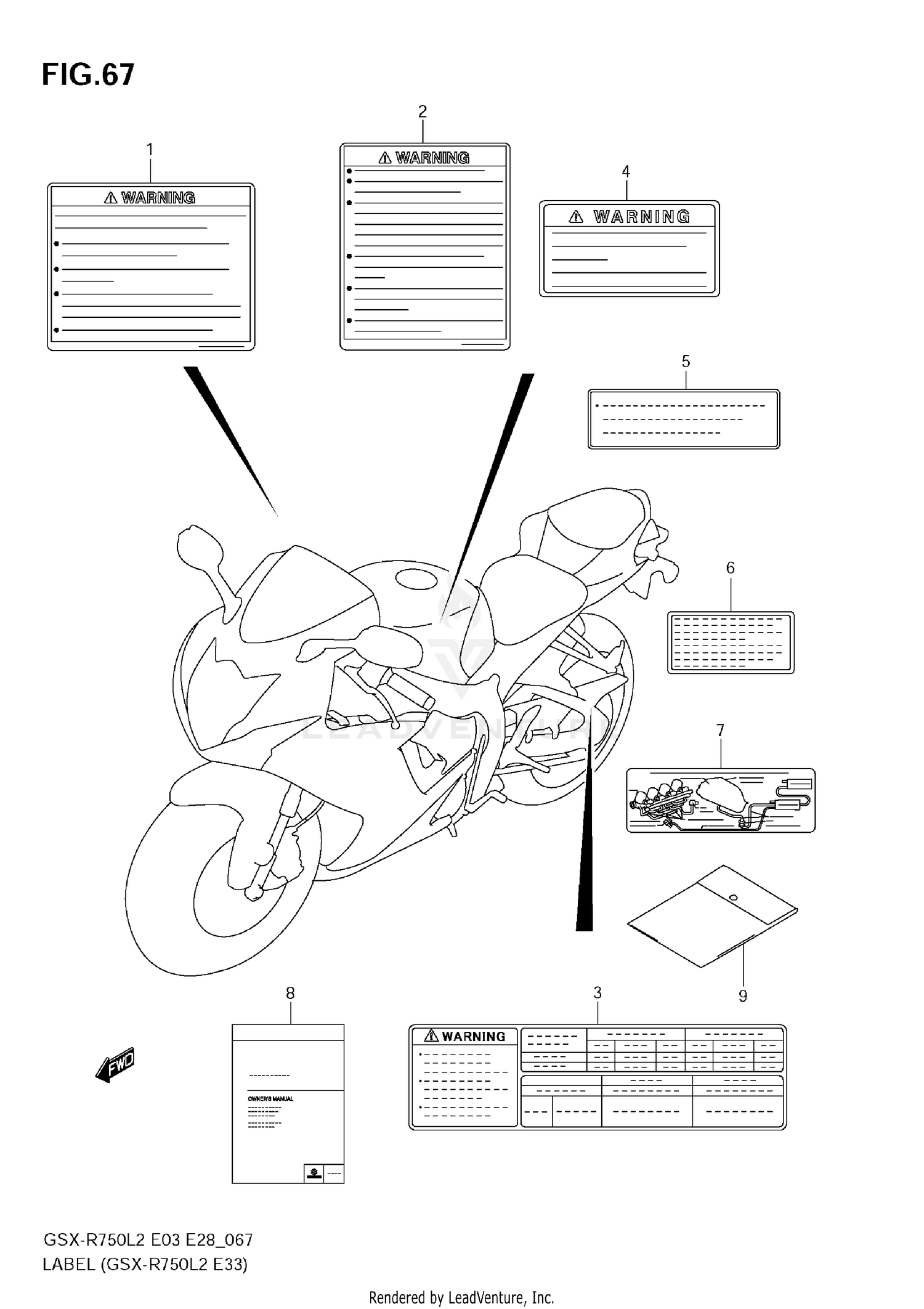 LABEL (GSX-R750 L2 E33)
