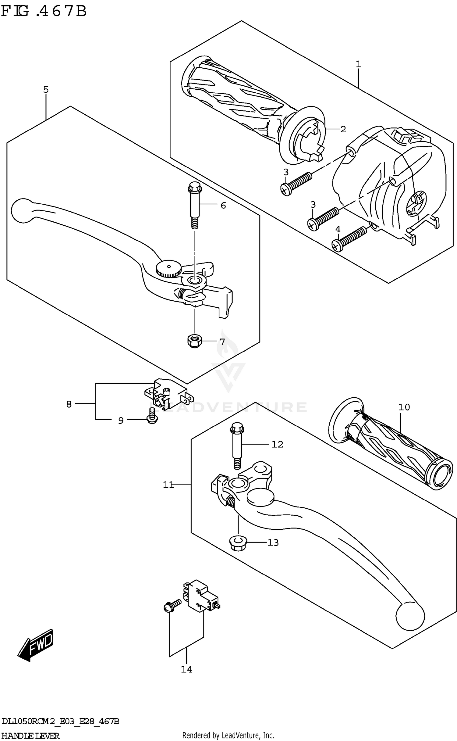 HANDLE LEVER (DL1050RQ)