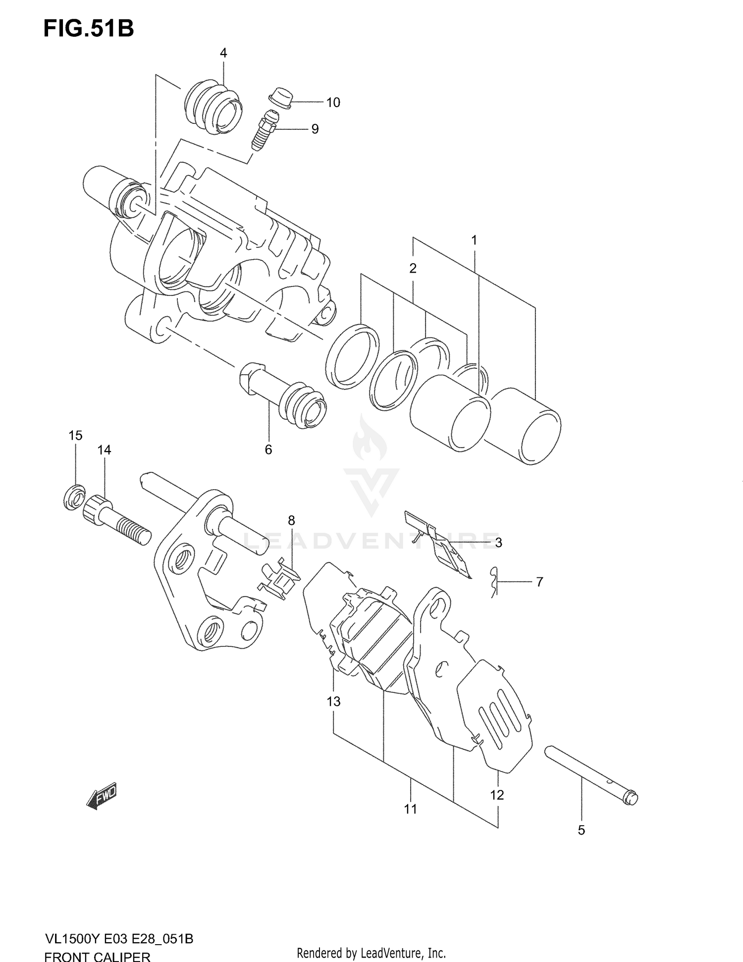 FRONT CALIPER (MODEL K2/K3/K4)