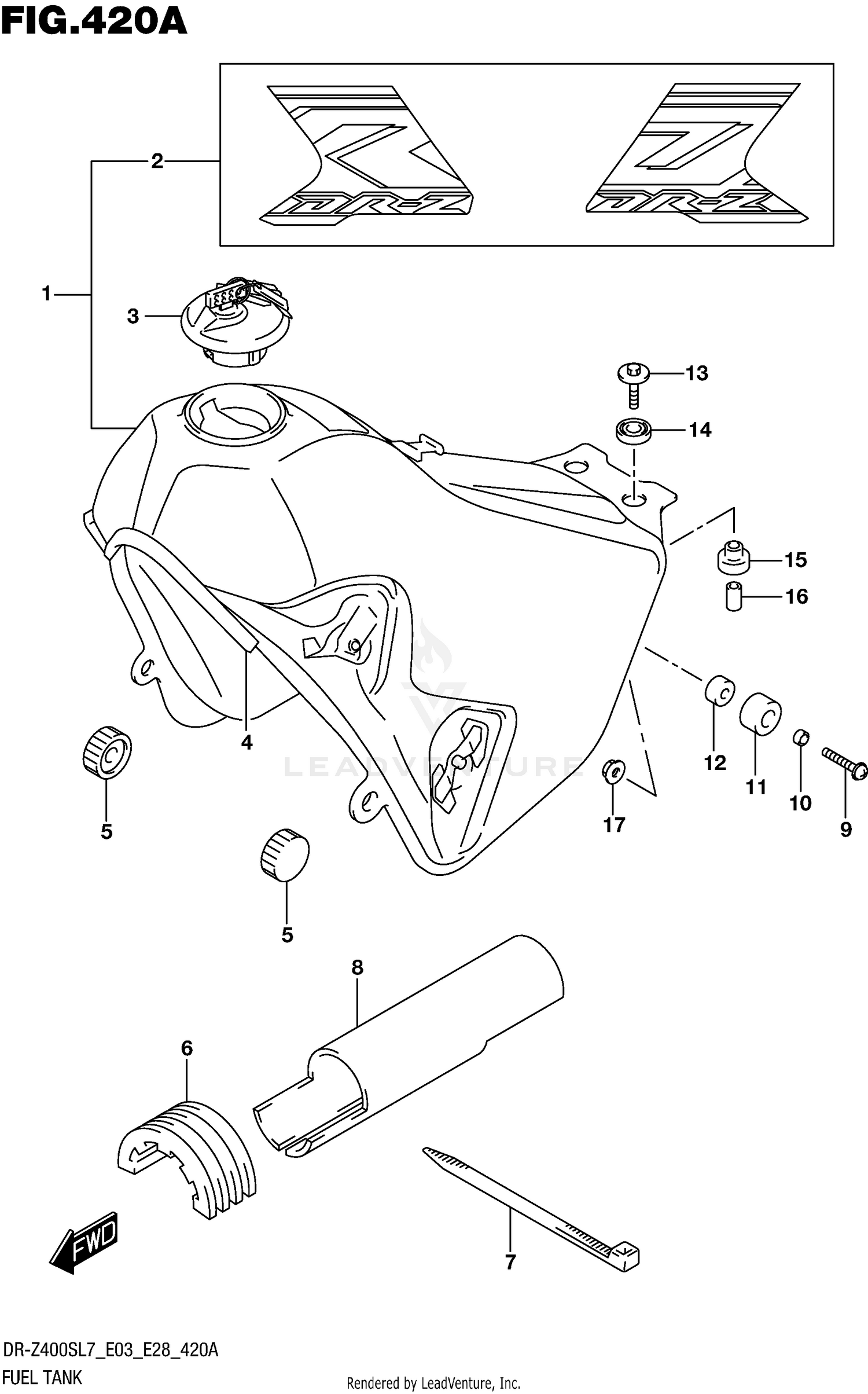 FUEL TANK (DR-Z400SL7 E03)