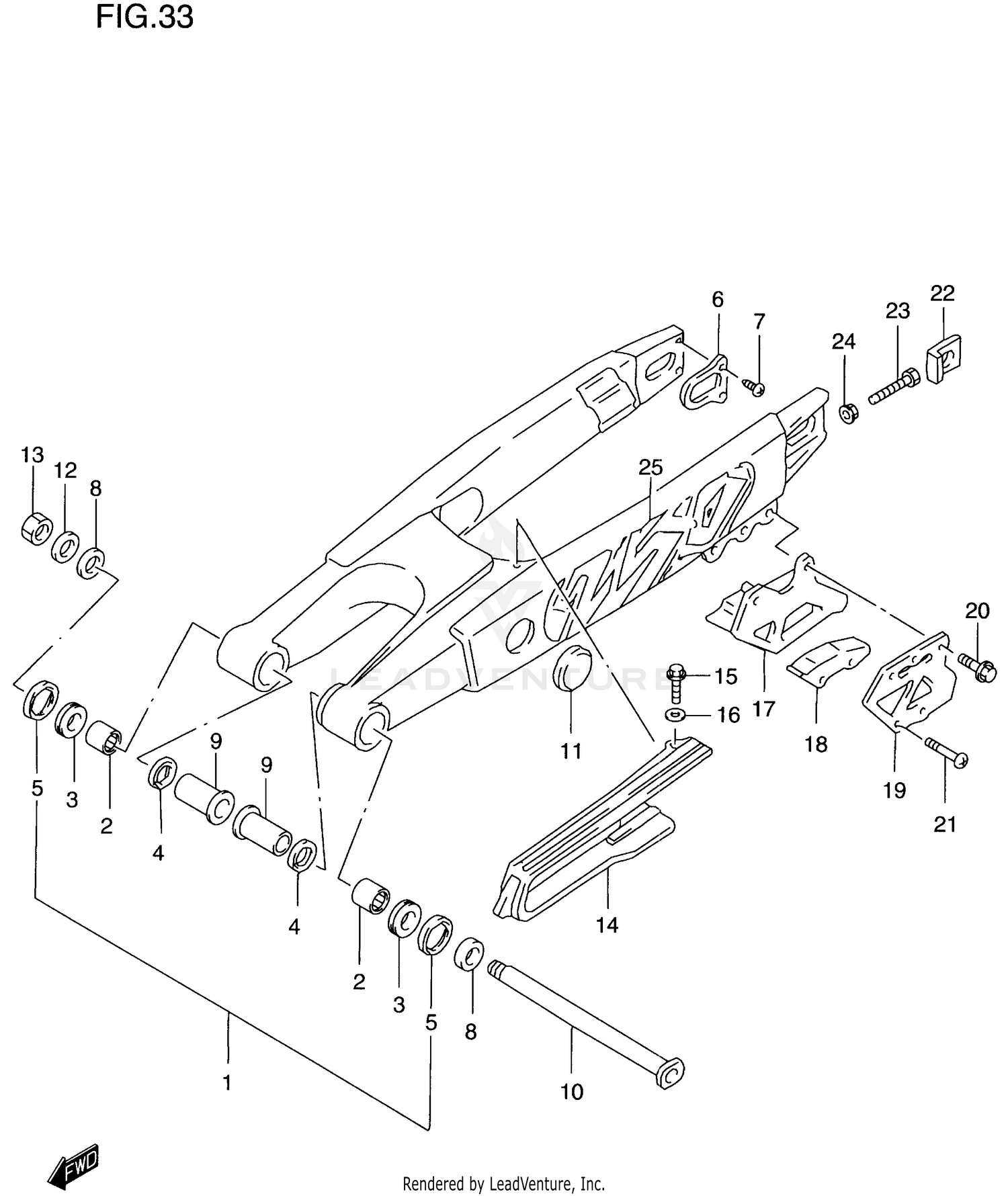 REAR SWINGING ARM (MODEL T)