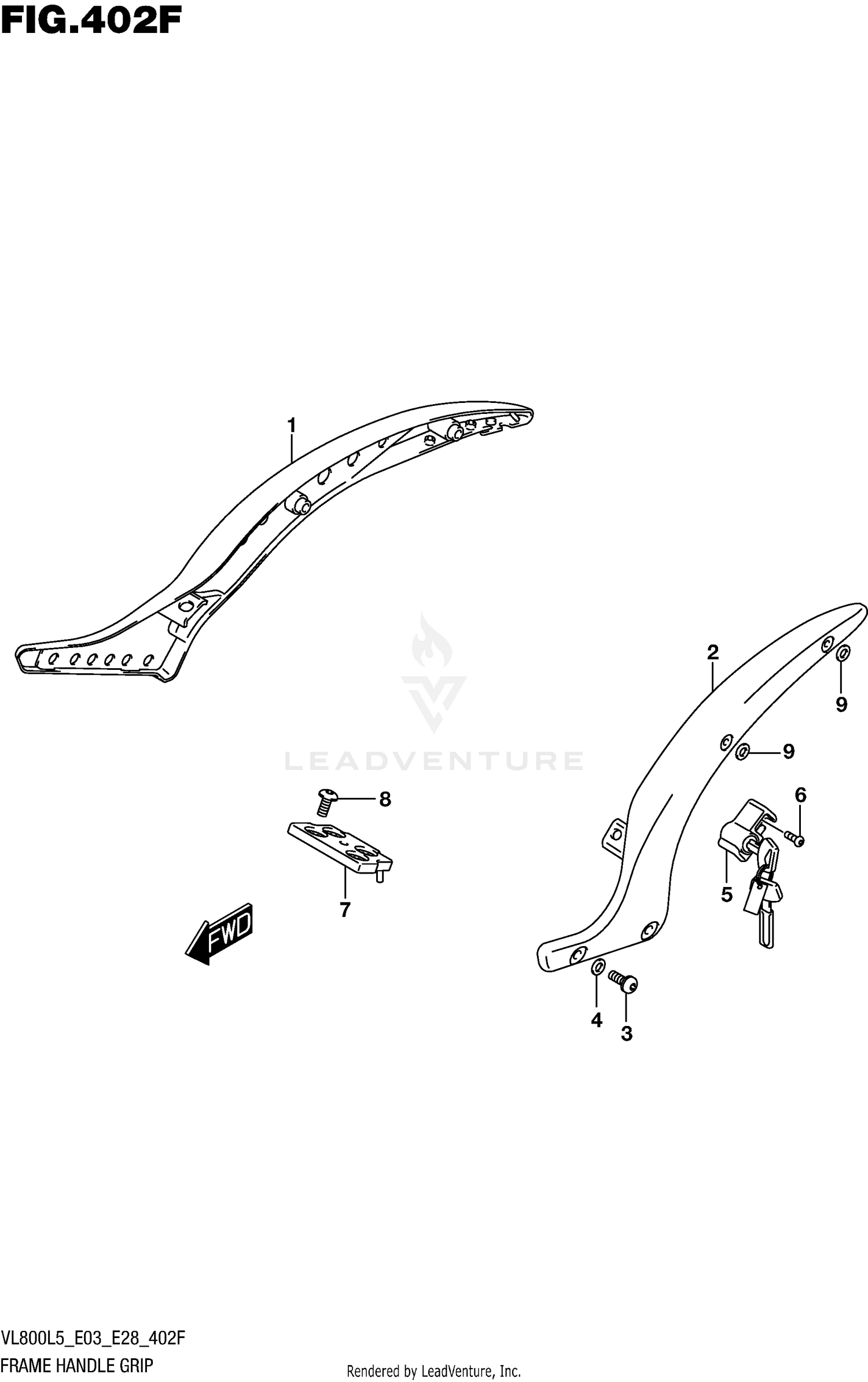 FRAME HANDLE GRIP (VL800BL5 E28)