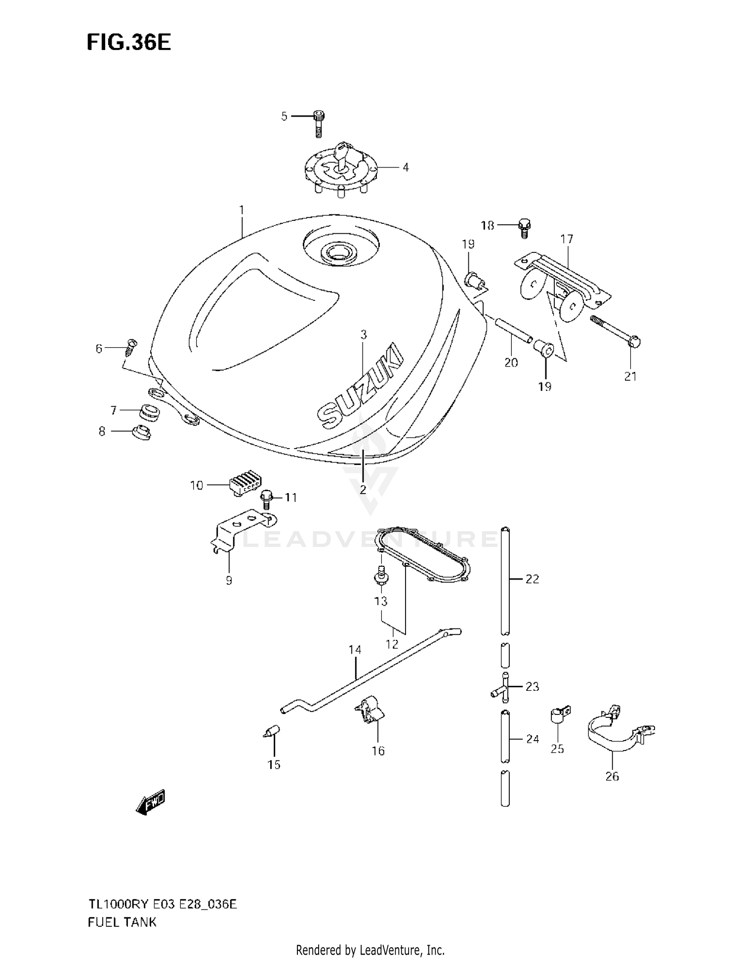 FUEL TANK (MODEL K3)
