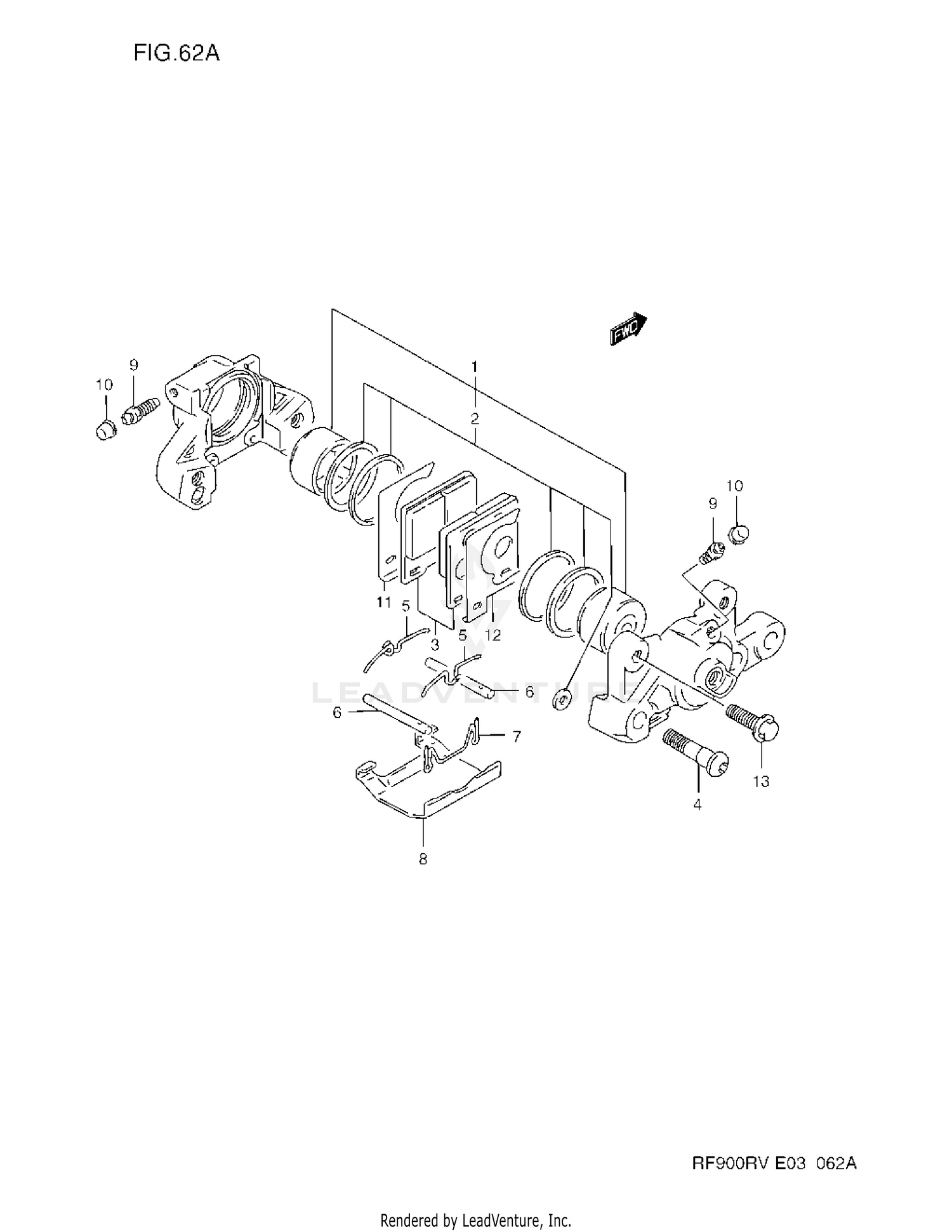 REAR CALIPER (MODEL T/V)