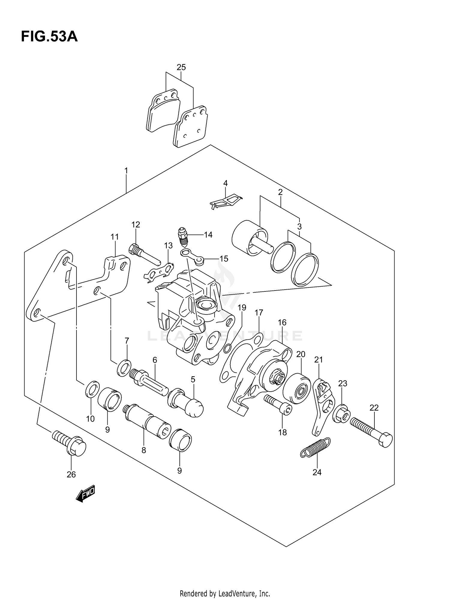 REAR CALIPER (MODEL K4/K5/K6/K7)